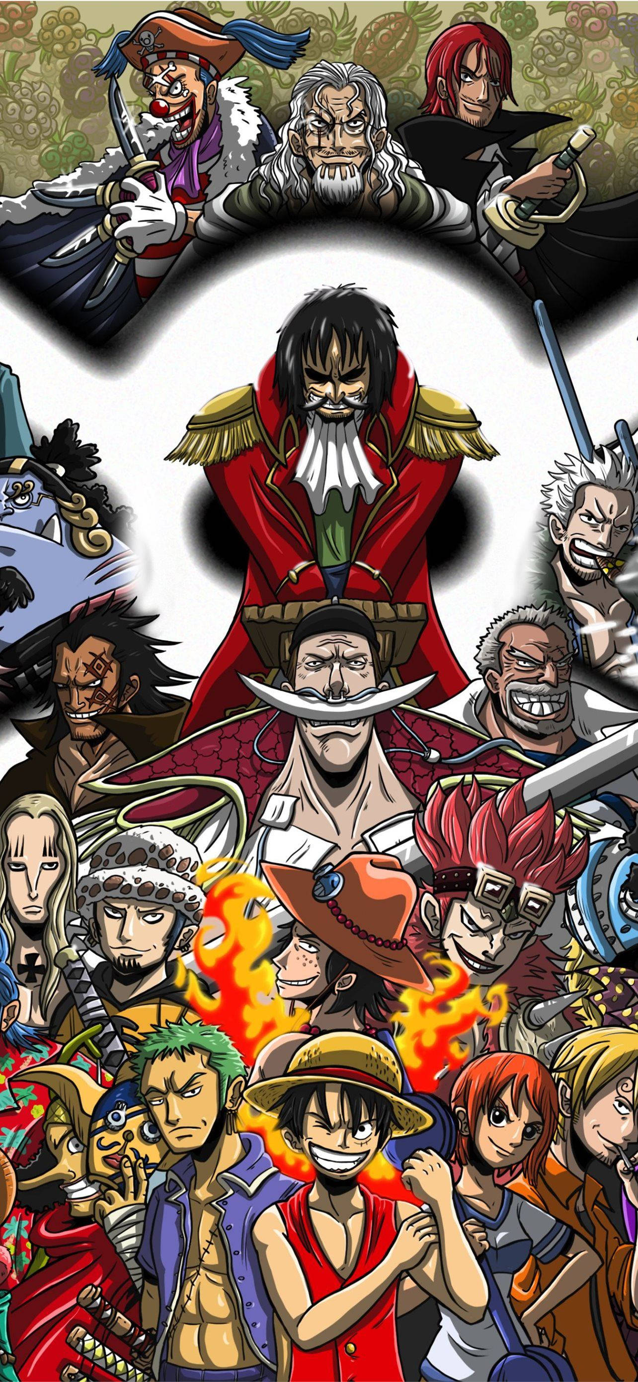 Wahusika wa Maharamia wa One Piece 4K Picha ya Ukuta