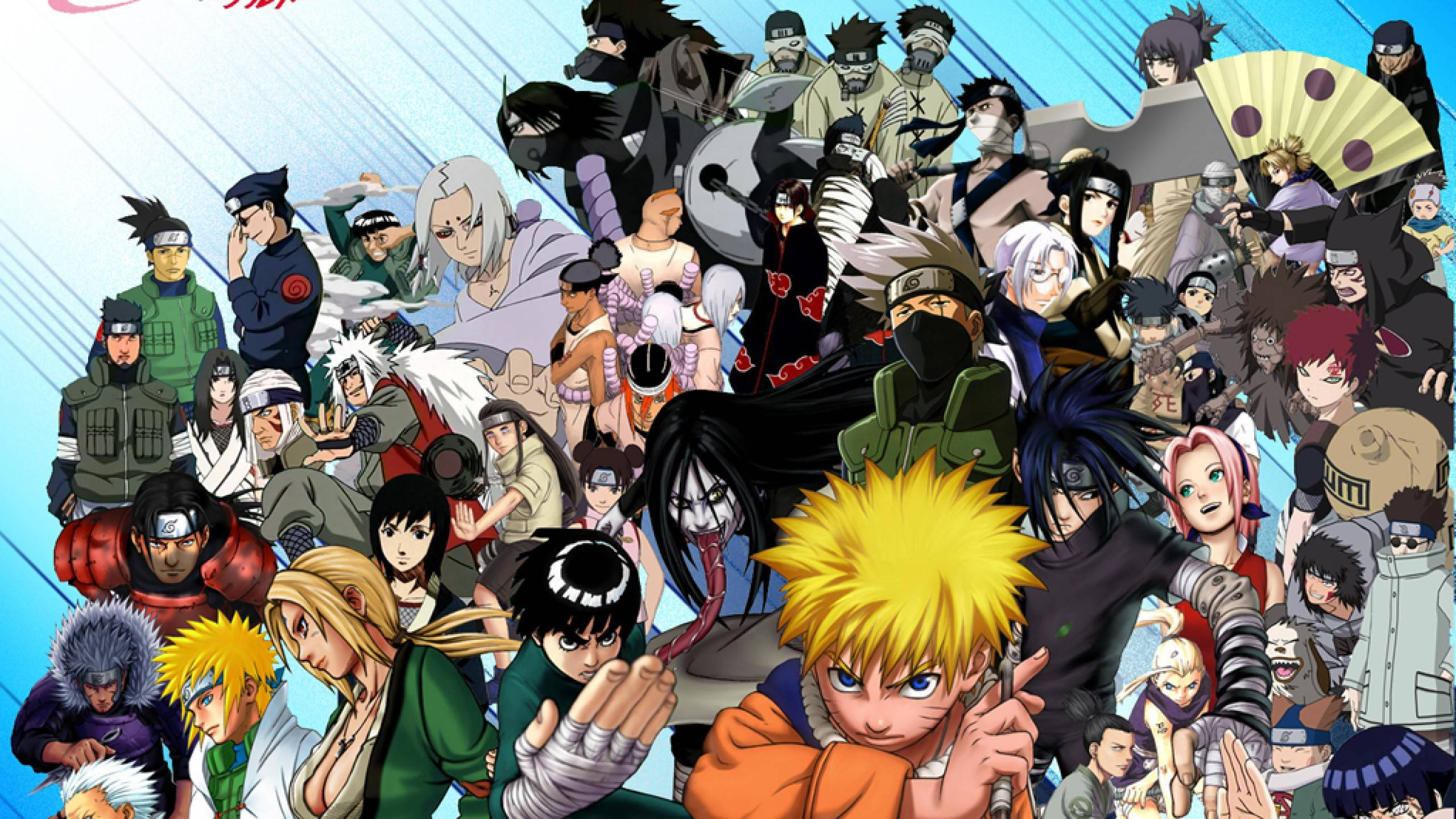 Wahusika wa mfululizo maarufu 'Naruto' Picha ya Ukuta