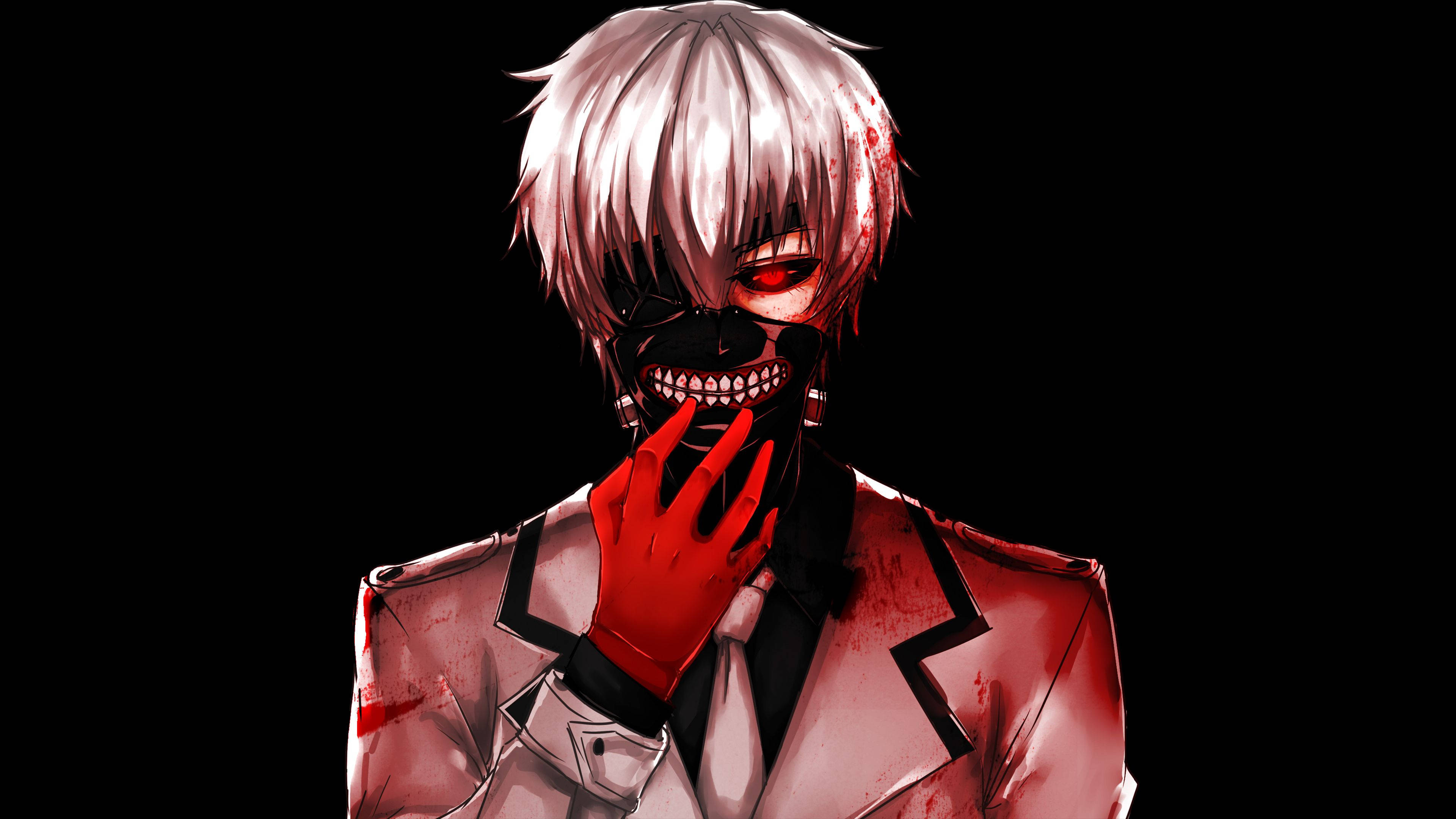 Wahusika wa Tokyo Ghoul Ken Kinyago Cheusi Picha ya Ukuta