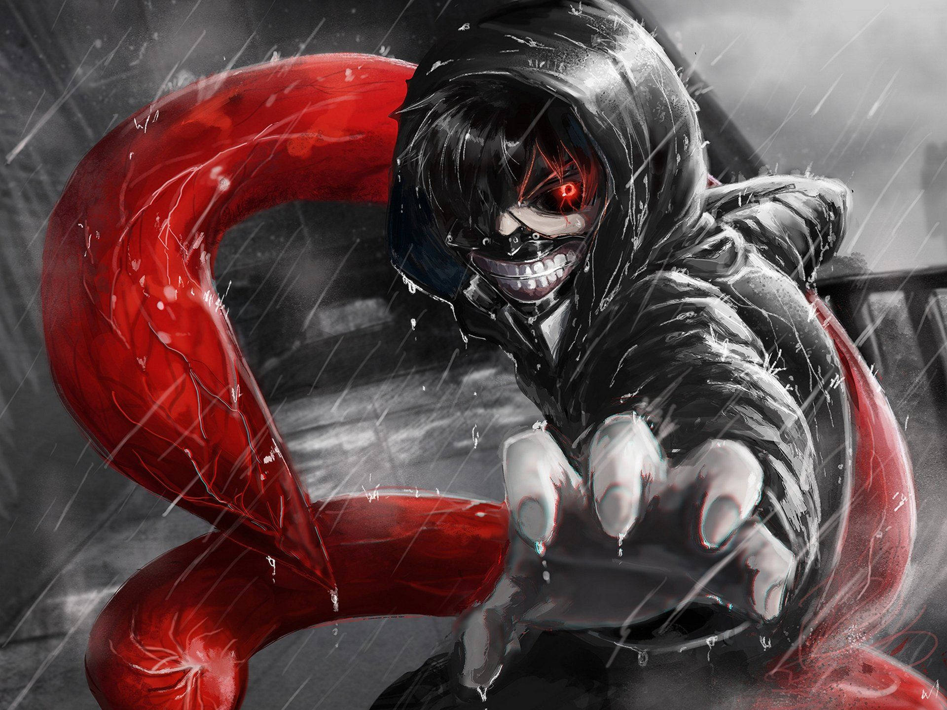 Wahusika wa Tokyo Ghoul Tentekundu za Ken Picha ya Ukuta