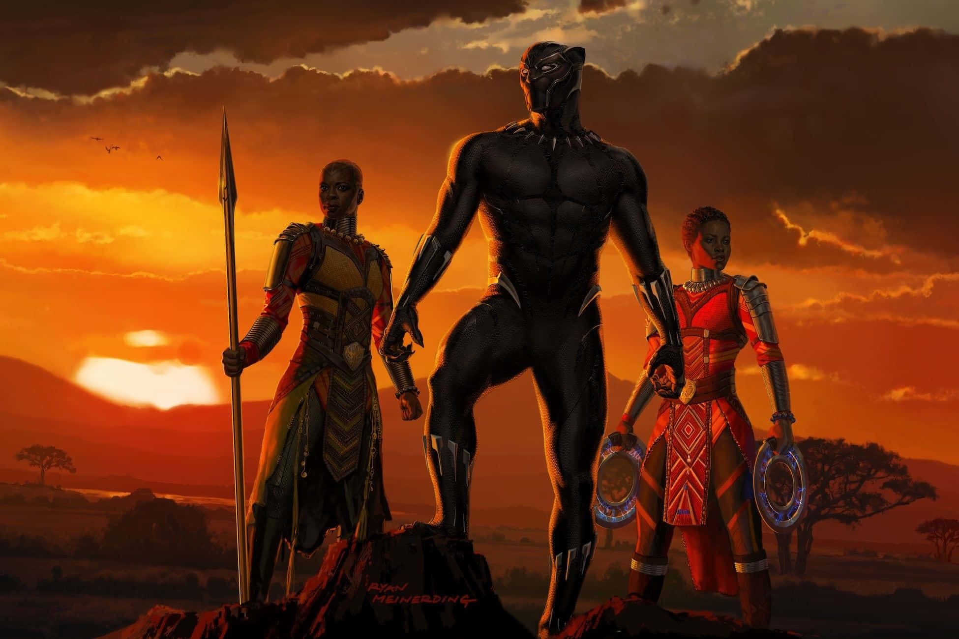 Wahusika wa Ulimwengu wa Sinema wa Marvel wanaungana Picha ya Ukuta