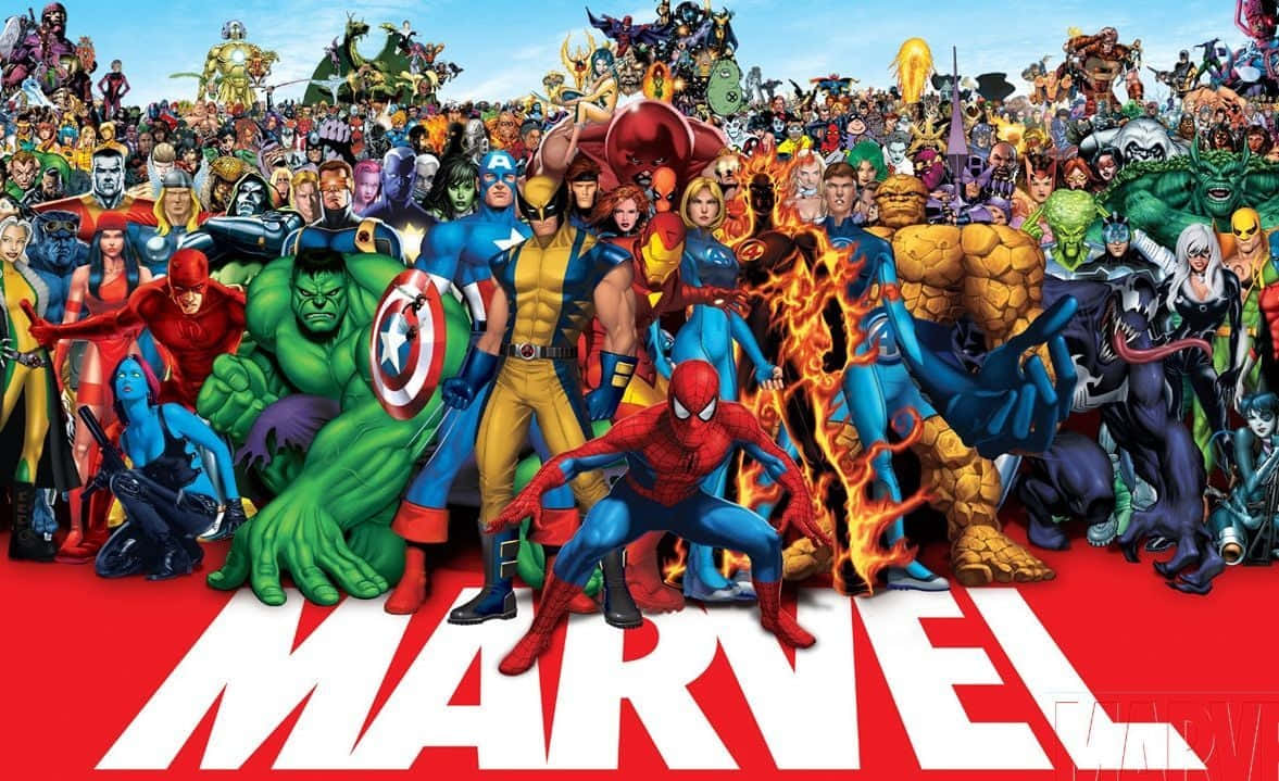 Wahusika Wakuu na Wabaya wa DC na Marvel iPad Picha ya Ukuta