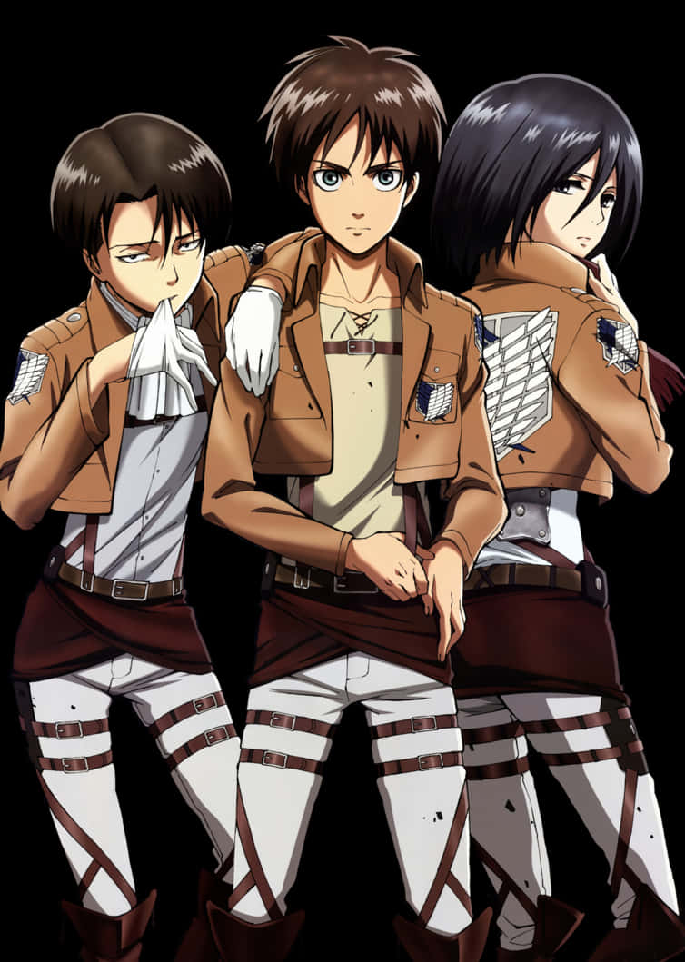 Wahusika Wakuu wa Attack on Titan Picha ya Ukuta