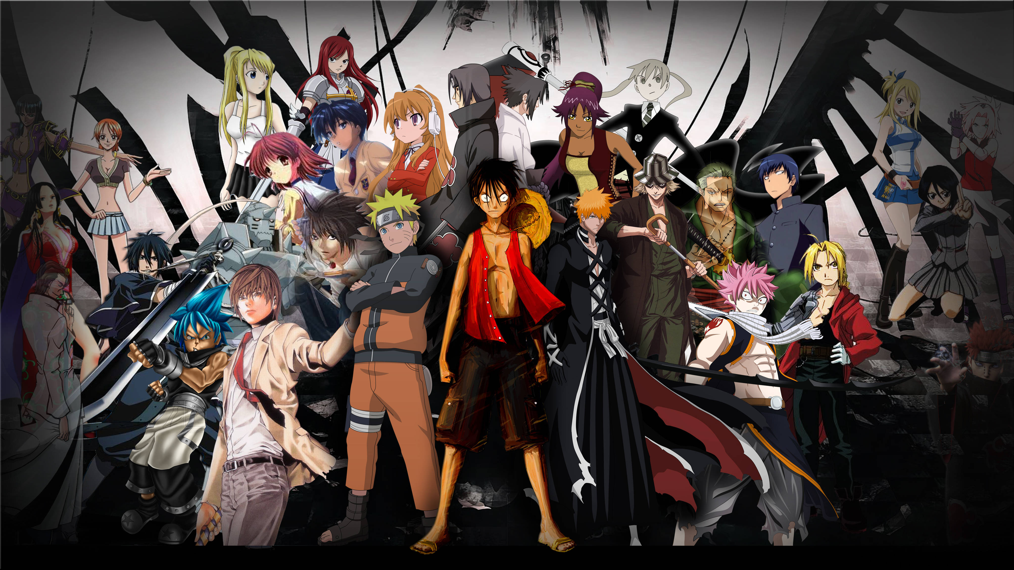 Wahusika Wakuu Wote wa Manga za Anime Picha ya Ukuta