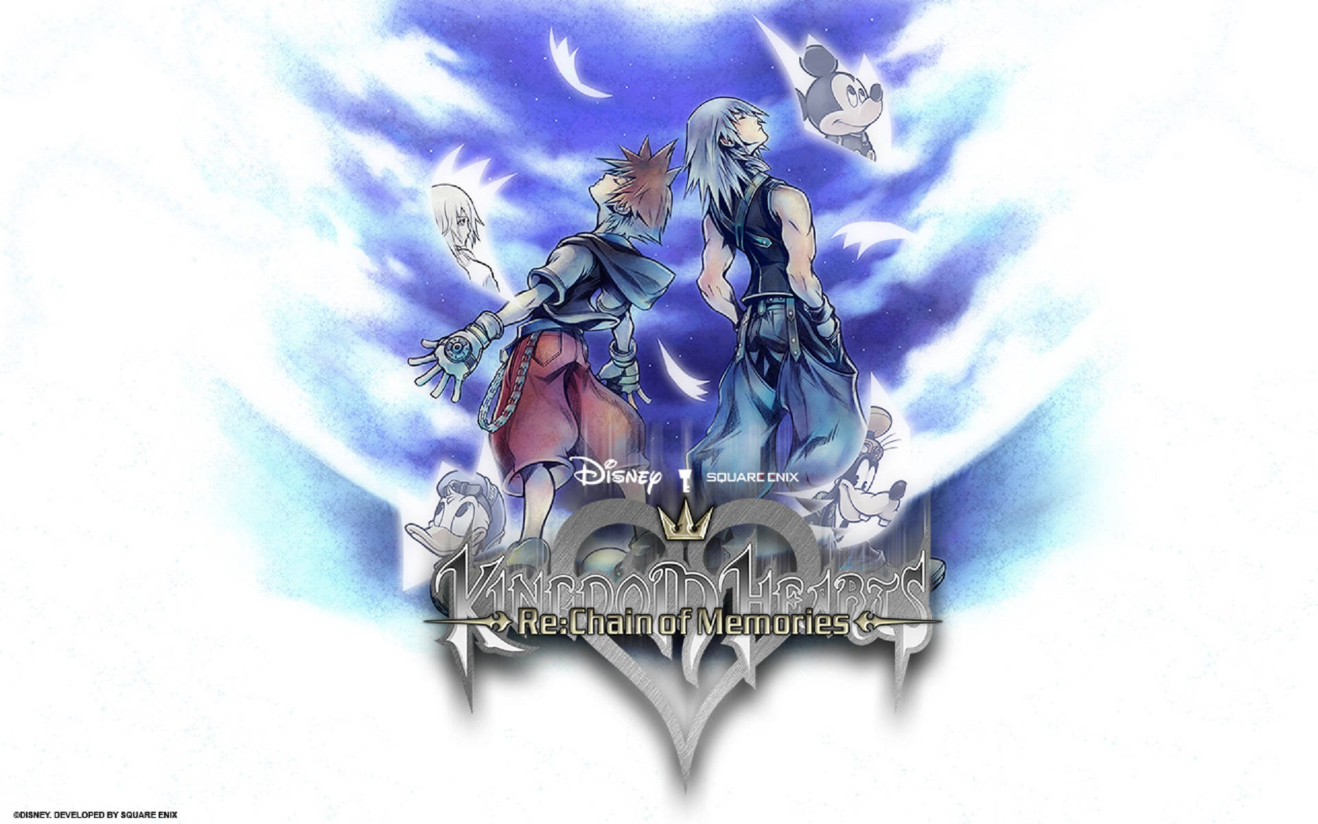 Wahusika Wenye Kuvutia Wenye Nembo ya Kingdom Heart Picha ya Ukuta