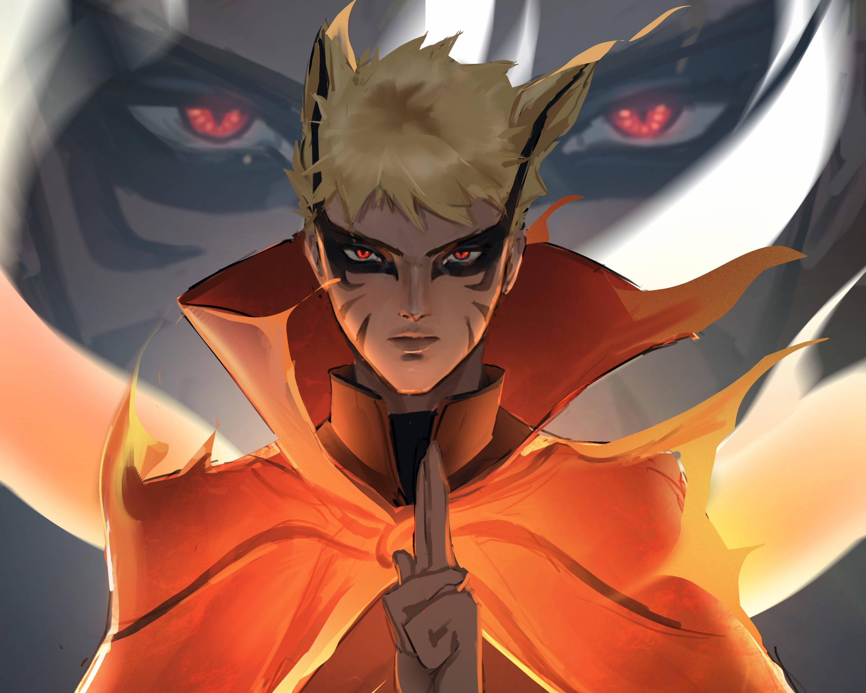 Wajaha wa Naruto Baryon Mode Picha ya Ukuta