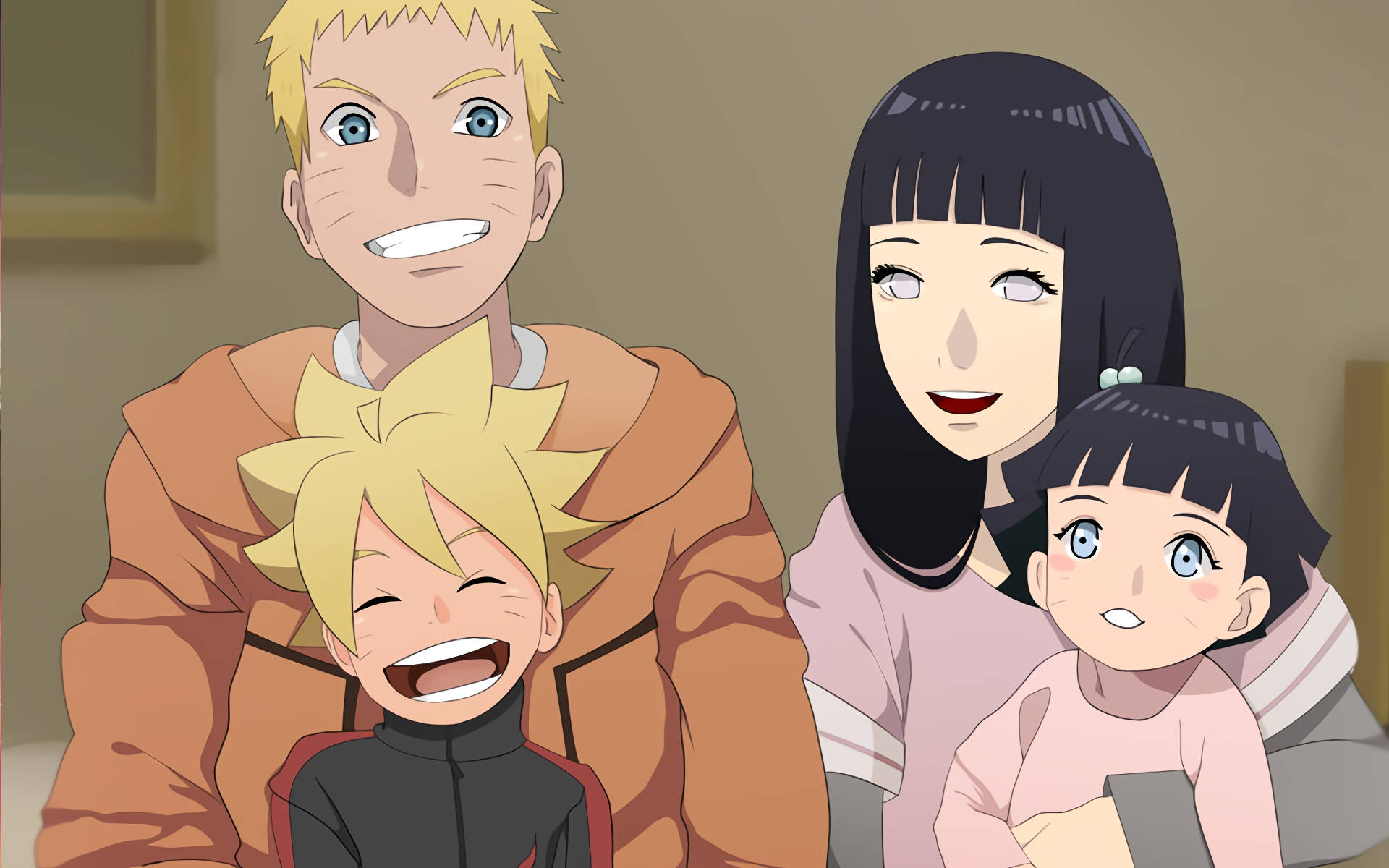 Wakati wa Upendo kati ya Naruto na Hinata Picha ya Ukuta