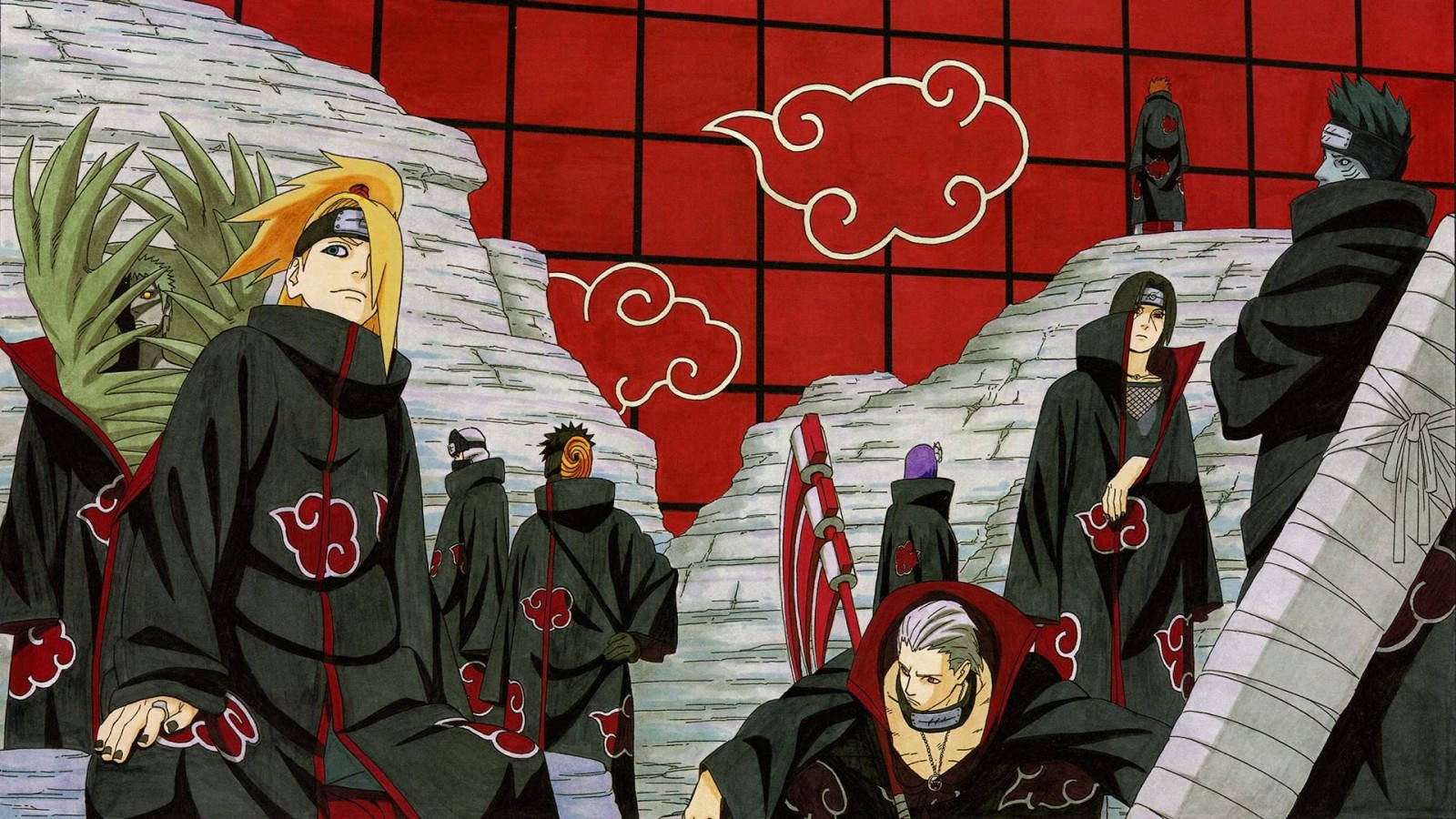 Wanachama wa Akatsuki Naruto Itachi Uchiha 4K Picha ya Ukuta