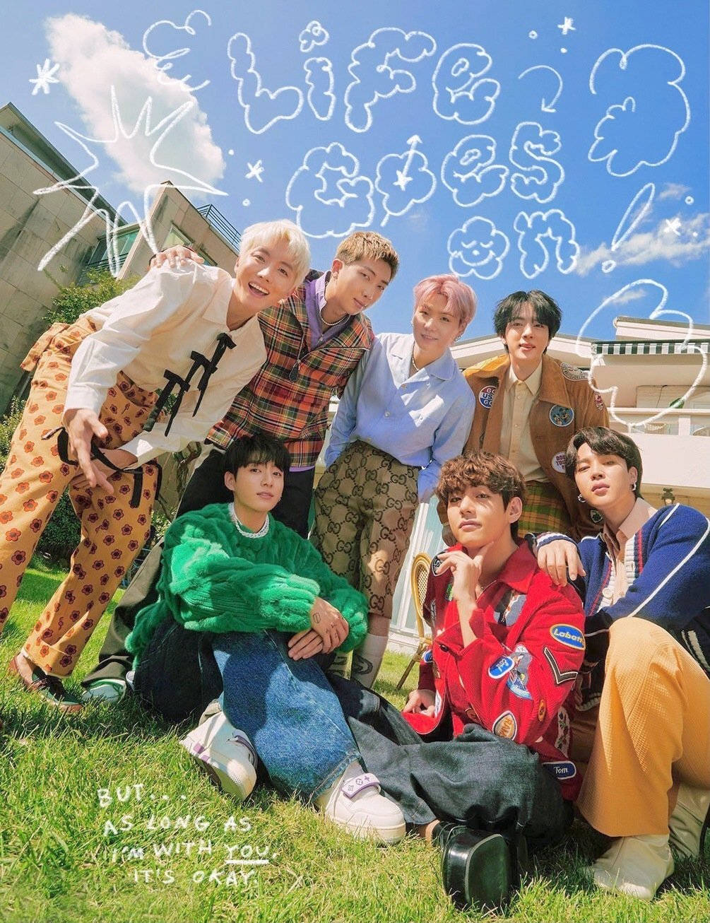 Wanachama wa BTS Life Goes On Picha ya Ukuta