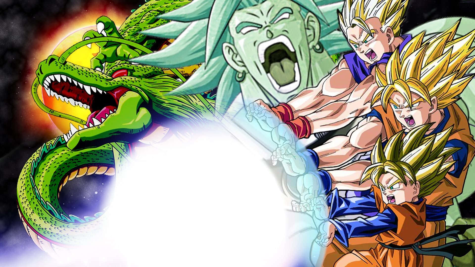Wanajeshi Wenye Nguvu Zote wa Super Saiyan Wanavuka Mipaka katika Dragon Ball Super Broly Picha ya Ukuta