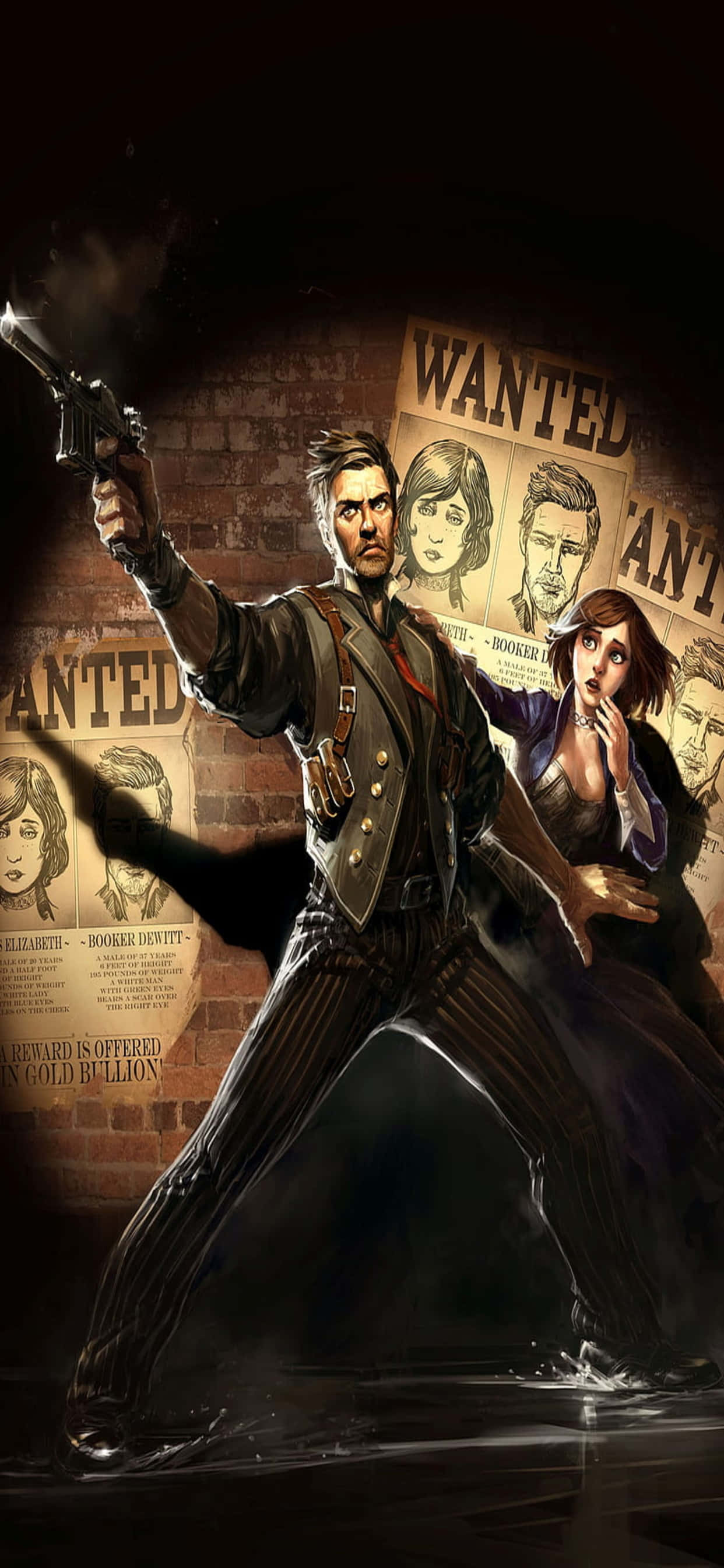 Wanted Fictional Characters iPhone Xs Max Bioshock Infinite Background Picha ya Ukuta
