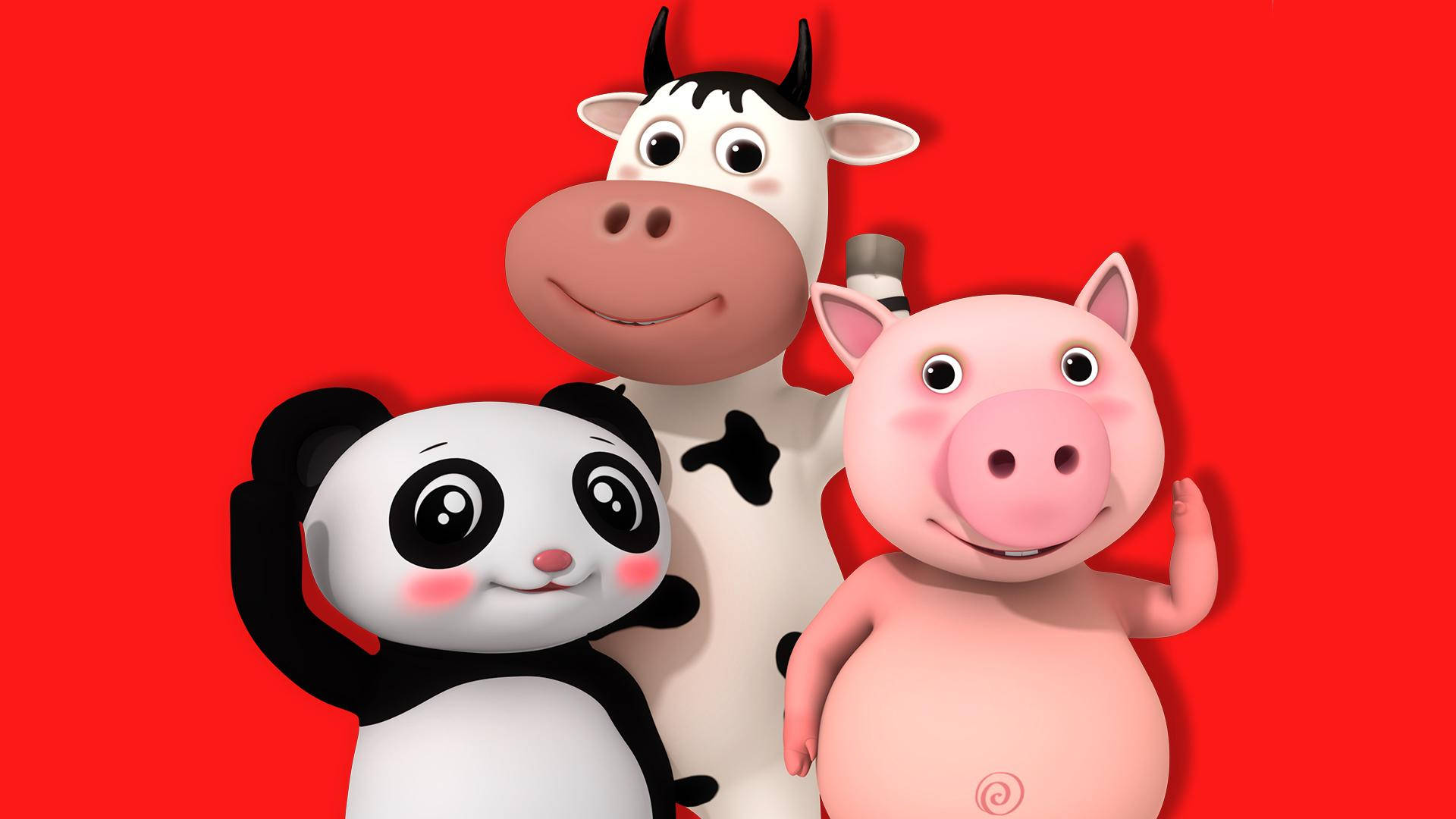 Wanyama Wazuri wa Little Baby Bum Picha ya Ukuta