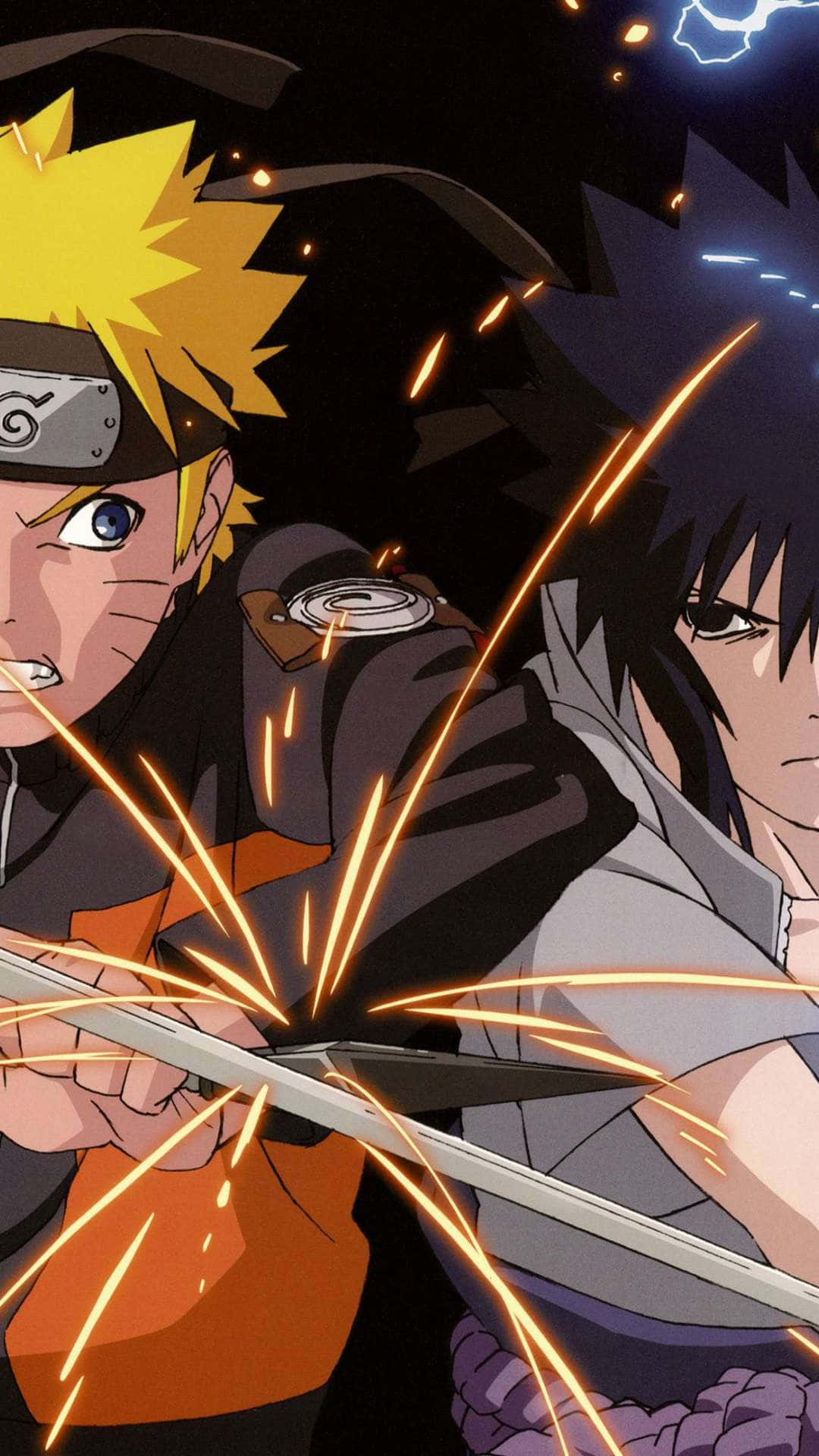 Wapiganaji wawili tayari kupigana katika vita vya kusisimua vya anime Picha ya Ukuta