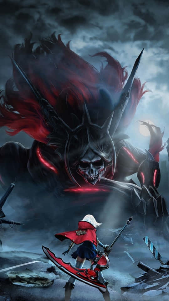 Wapiganaji Wawili Wanajiandaa kwa Pambano la Anime Picha ya Ukuta
