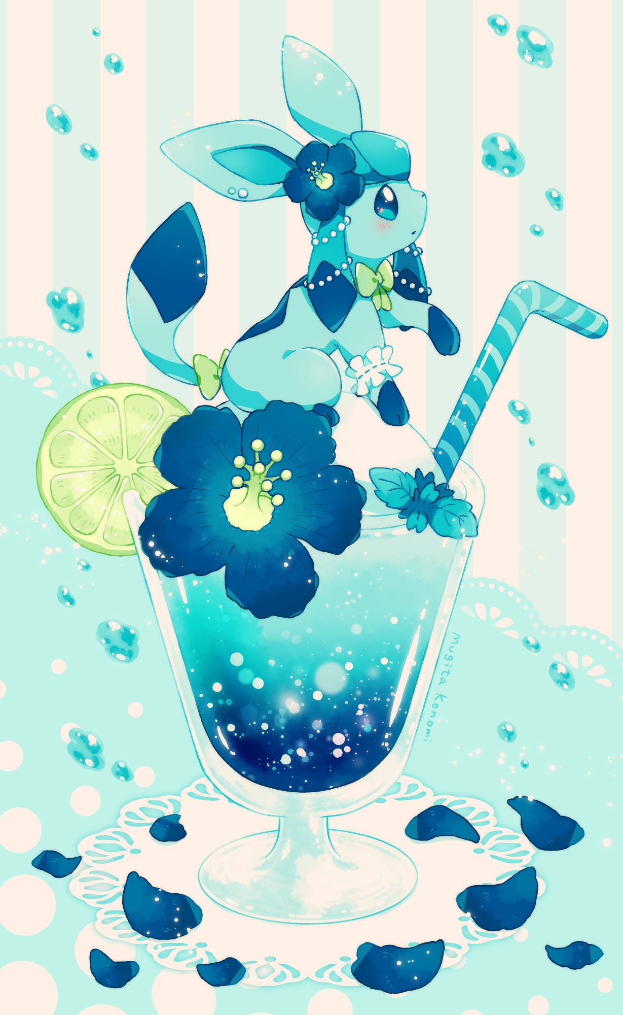 “Warm summer days are the best with a tropical drink!” Picha ya Ukuta
