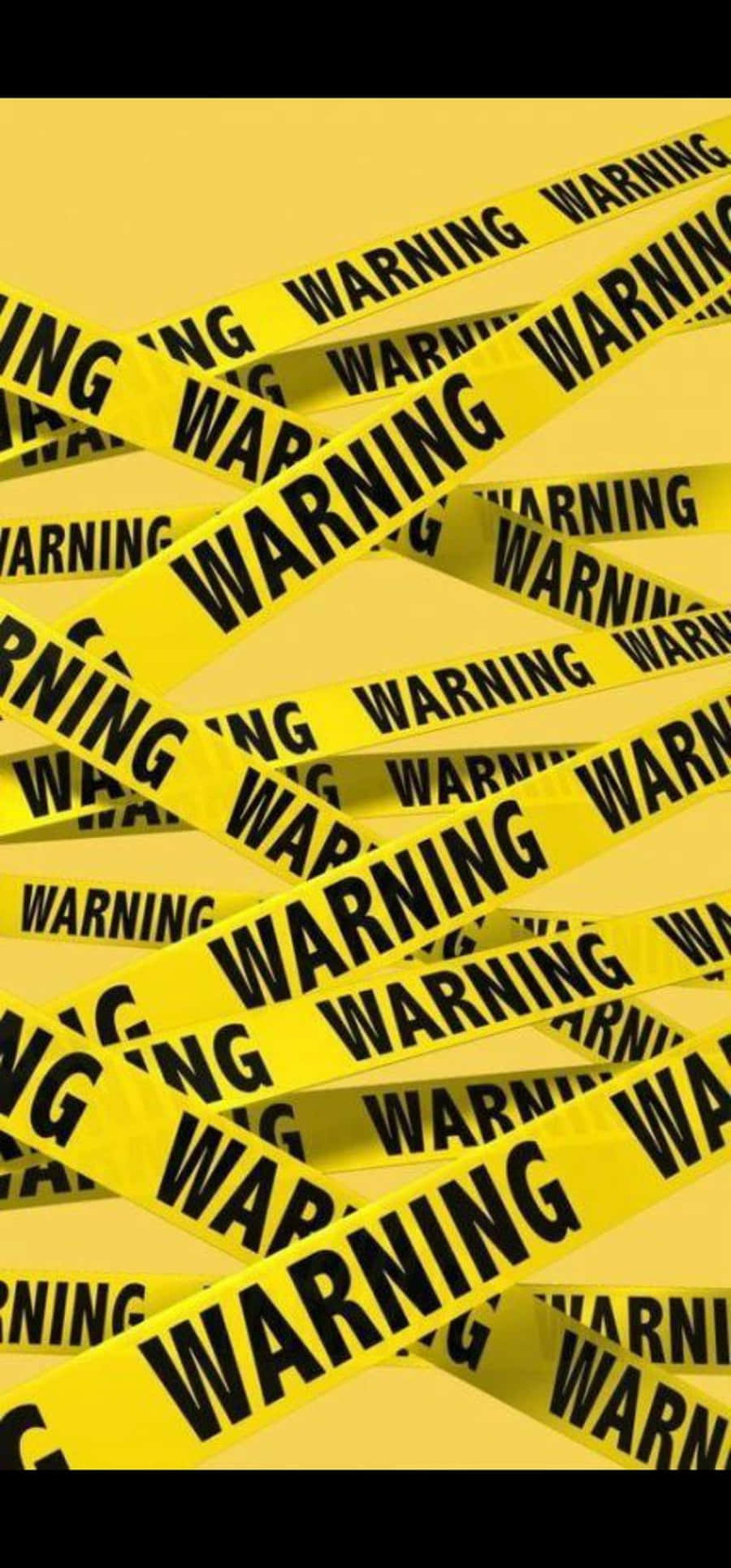 Warning Yellow Tape Picha ya Ukuta
