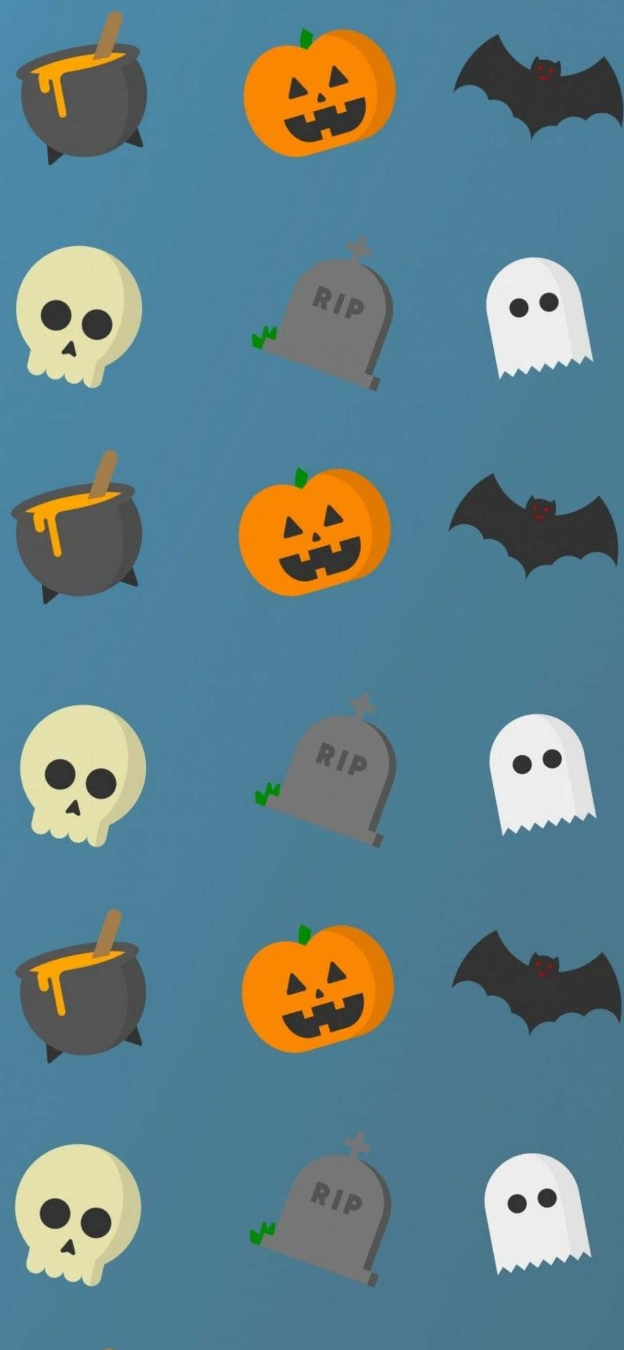 Washa roho yako ya Halloween na picha hii ya iPhone yenye sherehe. Picha ya Ukuta