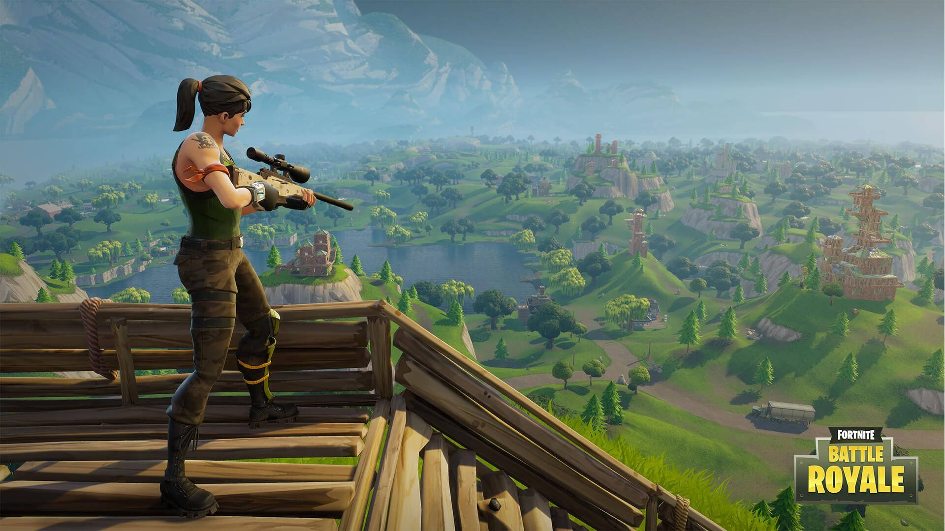 Washinde wapinzani wako kwa mbinu sahihi za sniper za Fortnite. Picha ya Ukuta