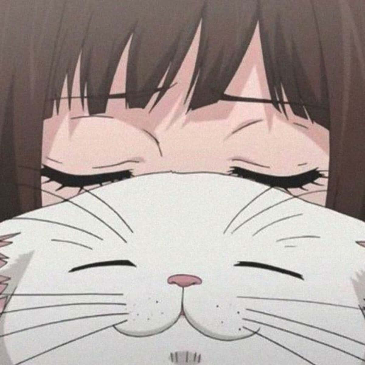 Wasichana wa Anime Paka Picha ya Profaili Picha ya Ukuta
