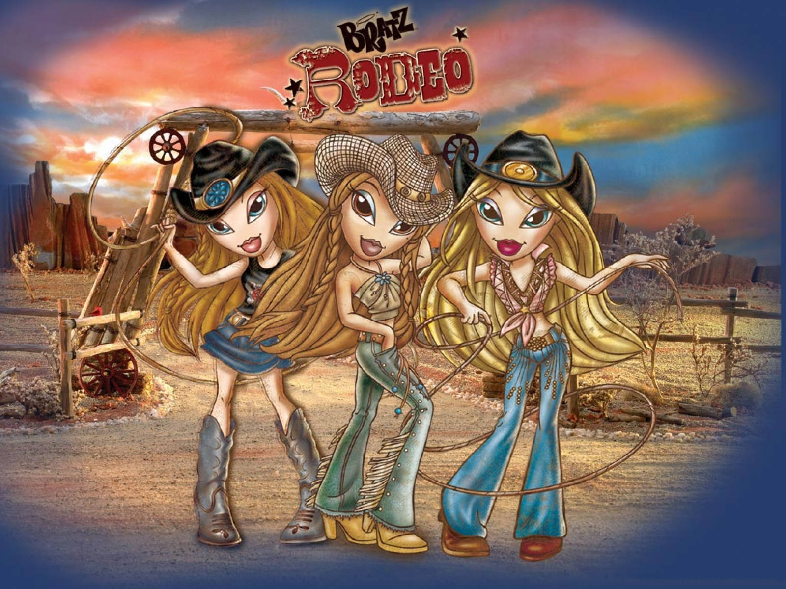 Wasichana wa Rodeo wa Mitindo wa Bratz Picha ya Ukuta