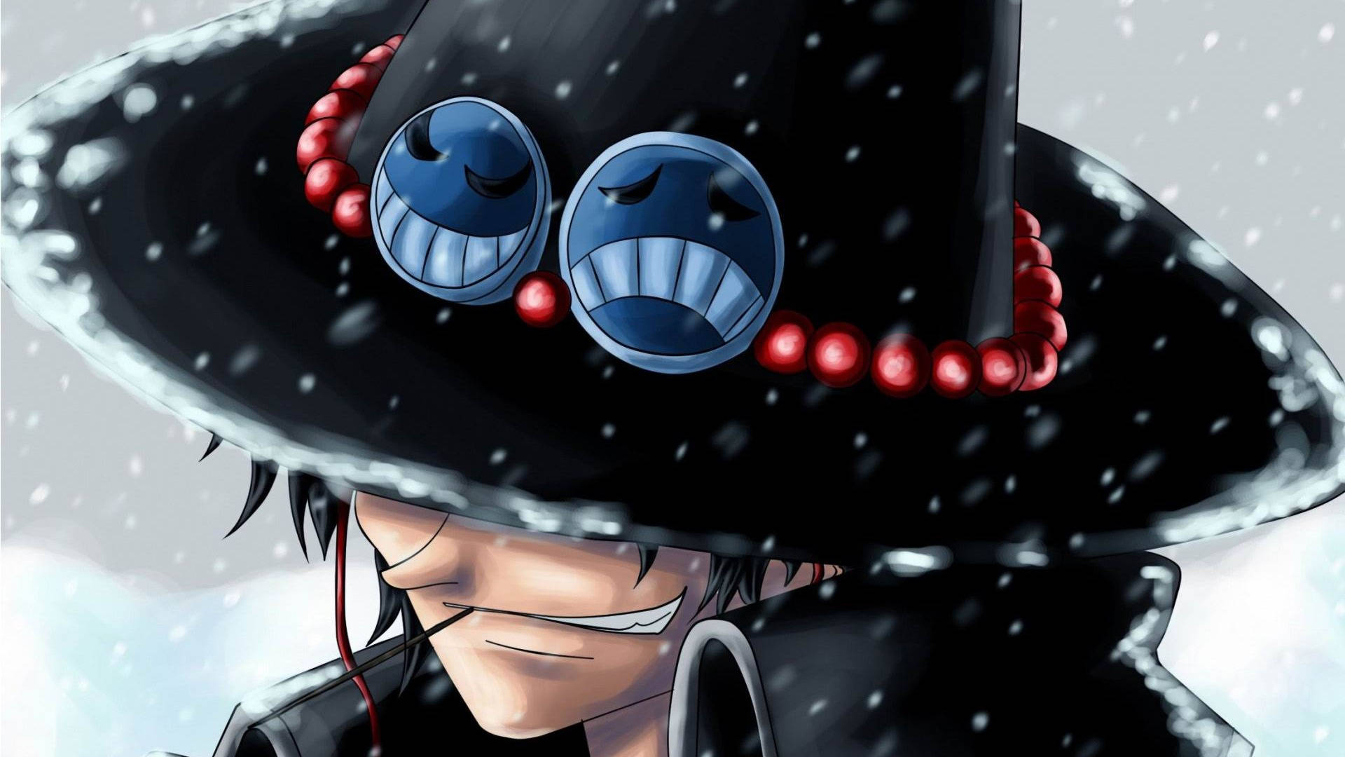 Wasifu wa Anime Ace Kofia Nyeusi Picha ya Ukuta