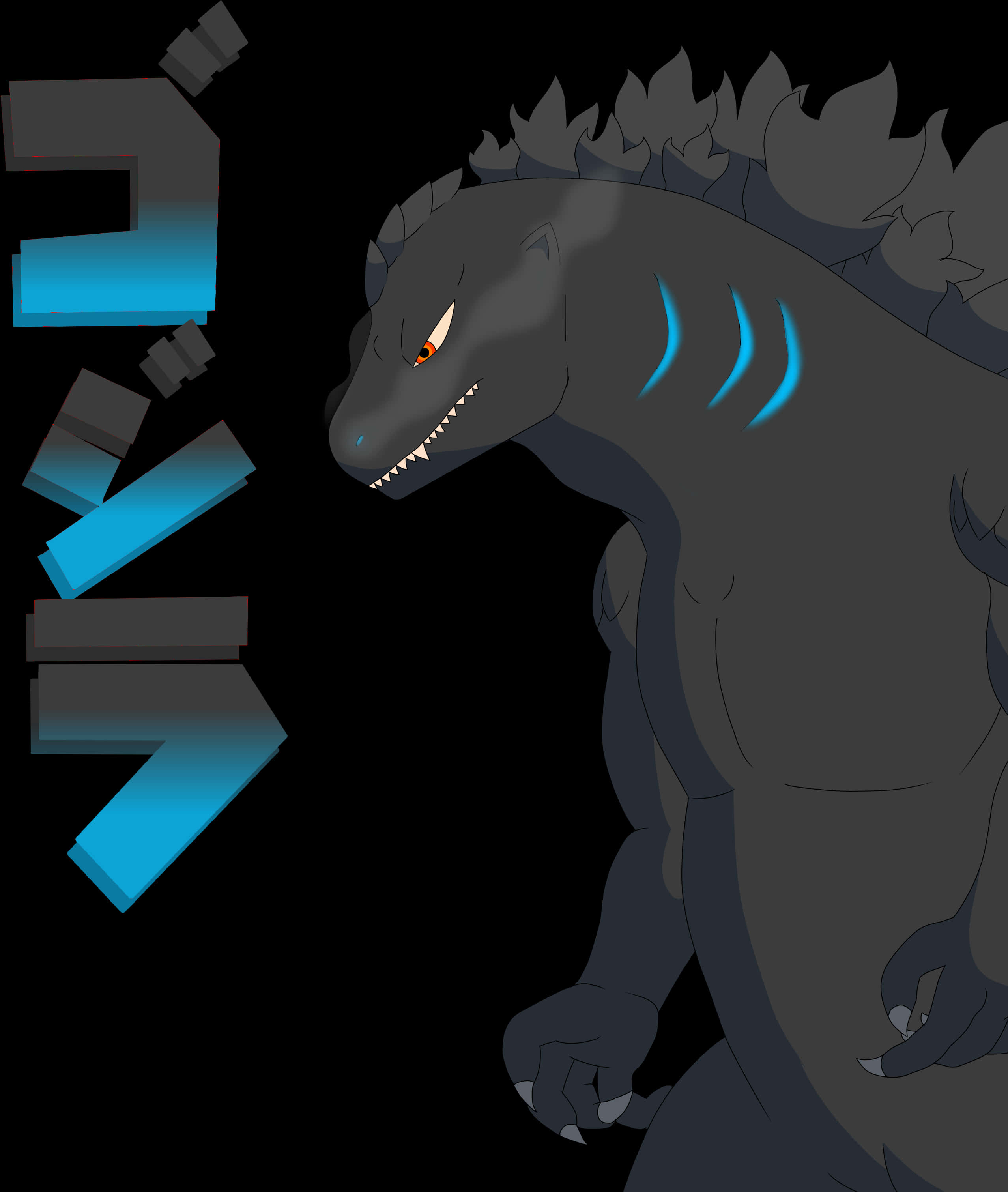 Wasifu wa Godzilla Anayehuishwa Picha ya Ukuta
