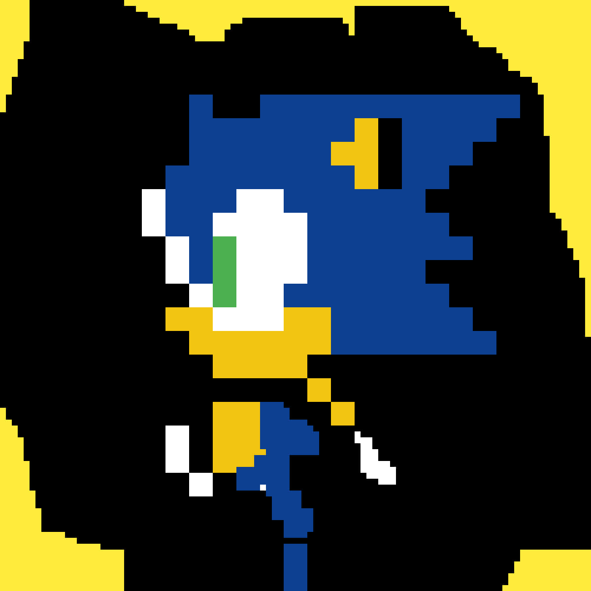 Wasifu wa Sonic Ulio na Pikseli Picha ya Ukuta