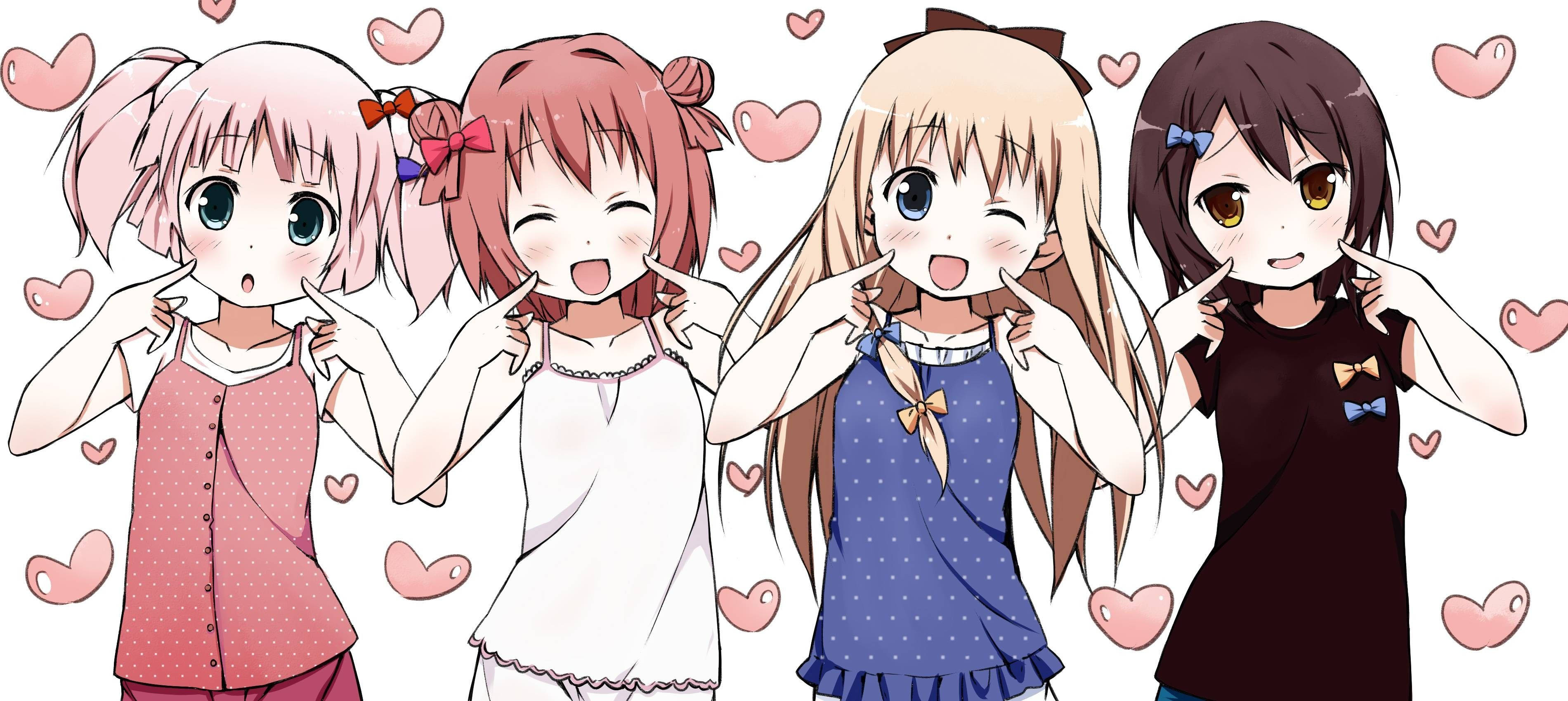 Wasomeaji wa Pink wa Kijinsia cha Anime Picha ya Ukuta
