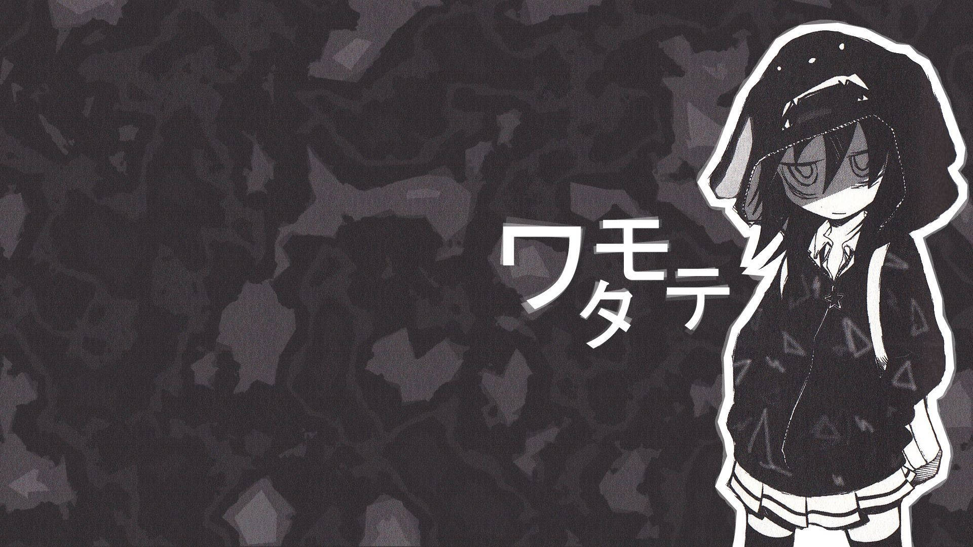 WataMote Mandwea Mweusi wa Anime kwa Kompyuta Picha ya Ukuta