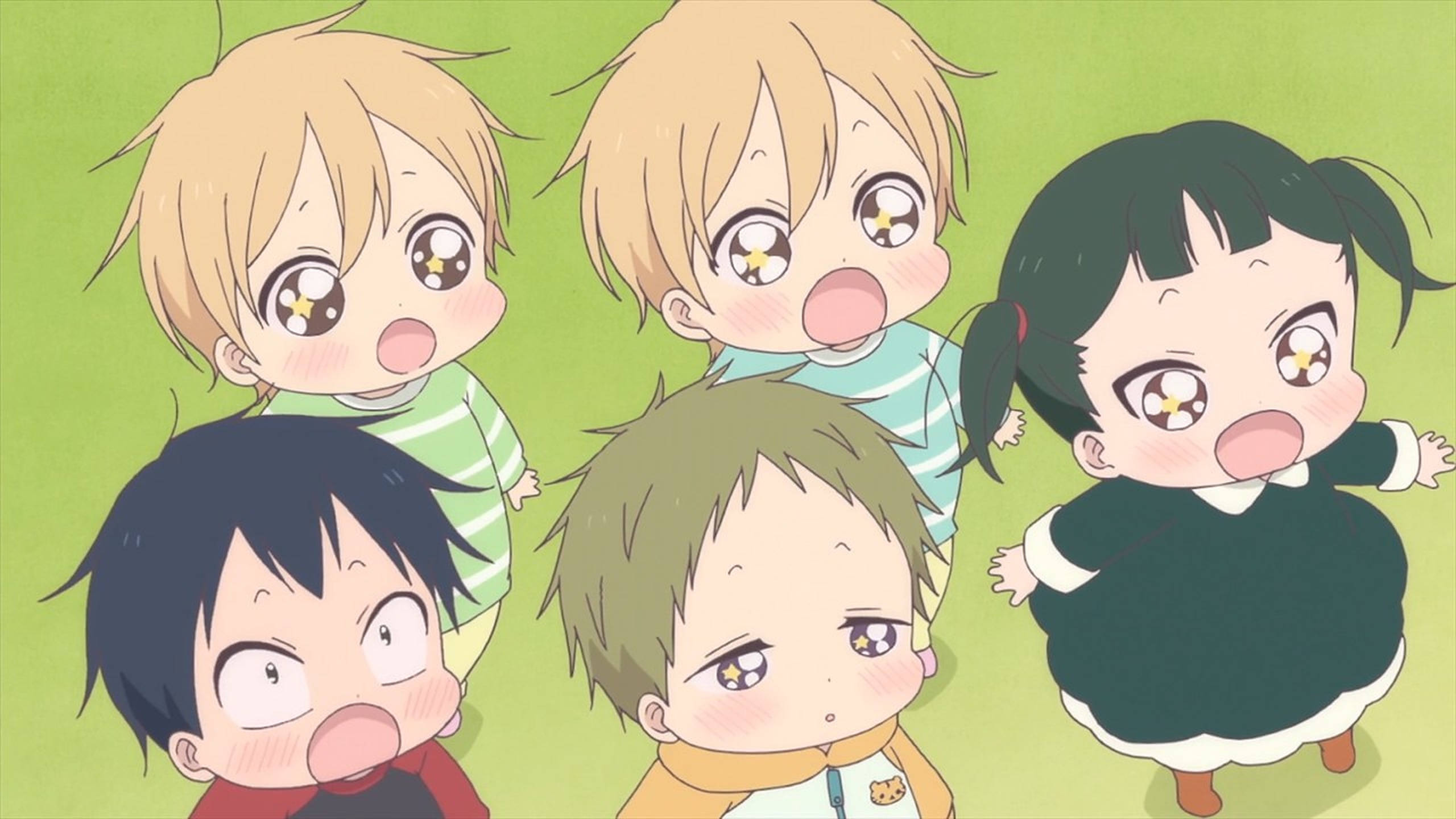 Watoto wa Anime wa Kupendeza Picha ya Ukuta