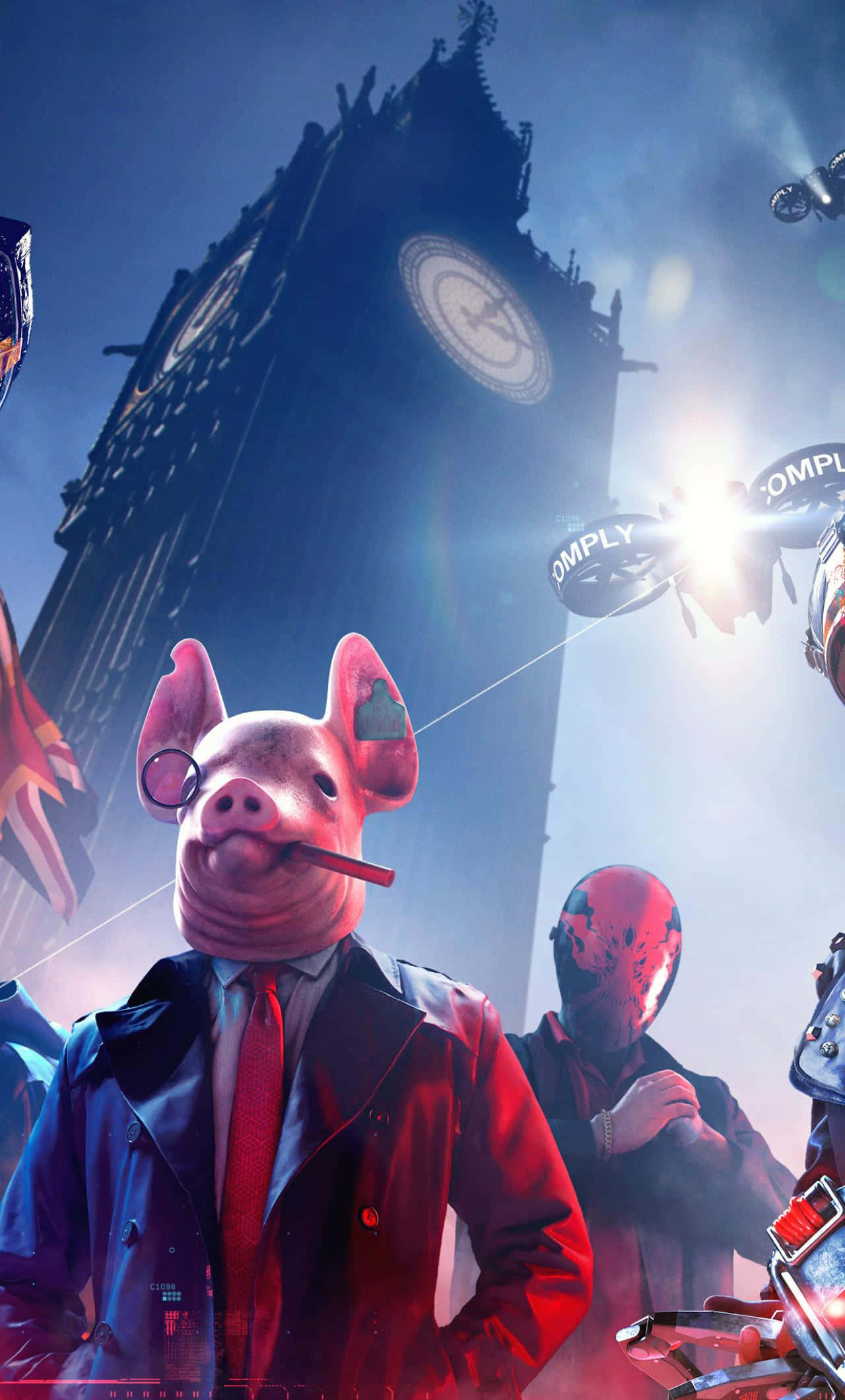 Watu Kutoka Watch Dogs iPhone Picha ya Ukuta