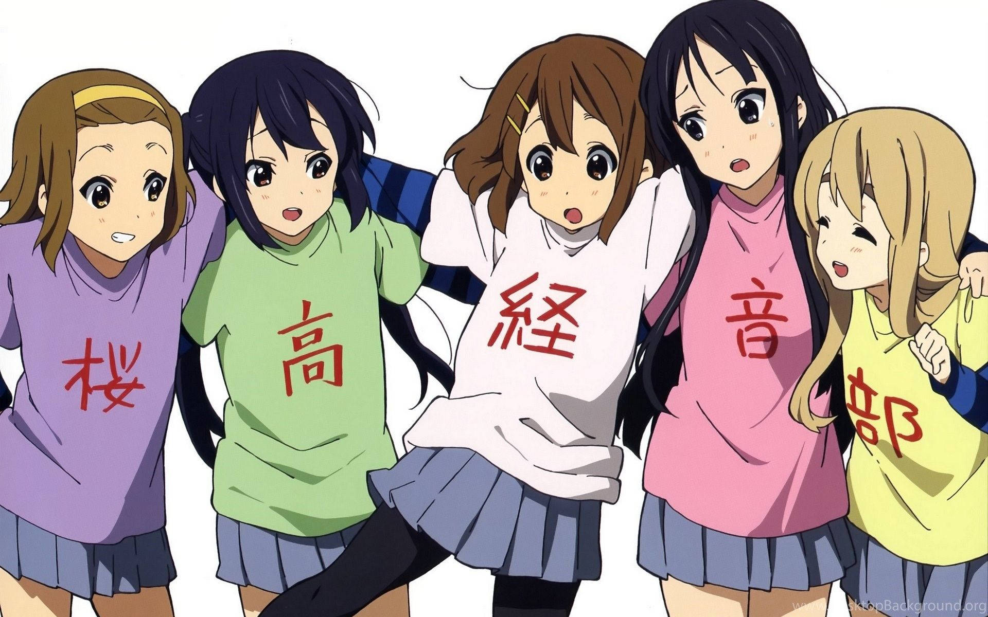 Watu wa Anime Kawaii K-On! Picha ya Ukuta