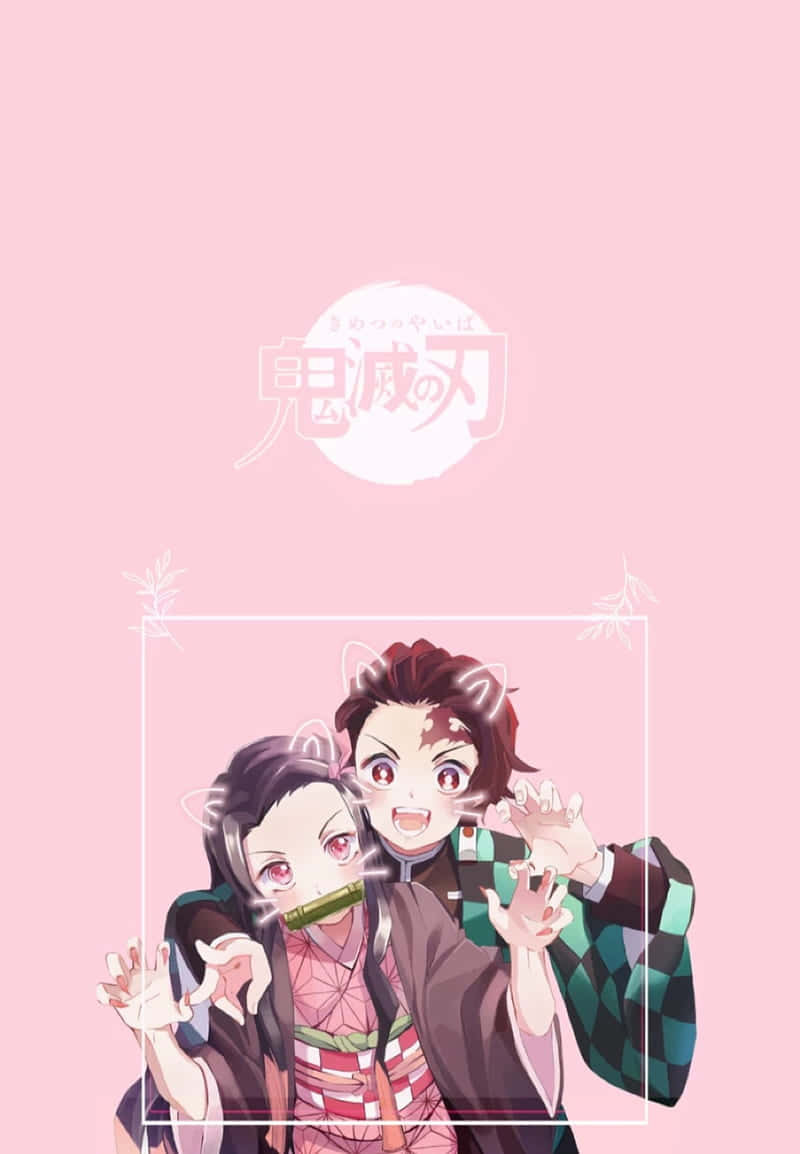 Watu Wa Kawaida Wa Demon Slayer Tanjiro Na Nezuko Mahaba Ya Ukwasi Picha ya Ukuta