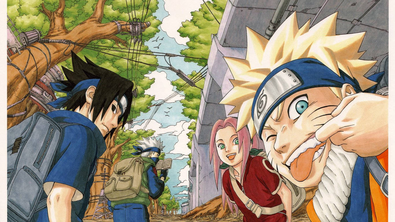 Watu wa Naruto Timu 7 Picha ya Ukuta