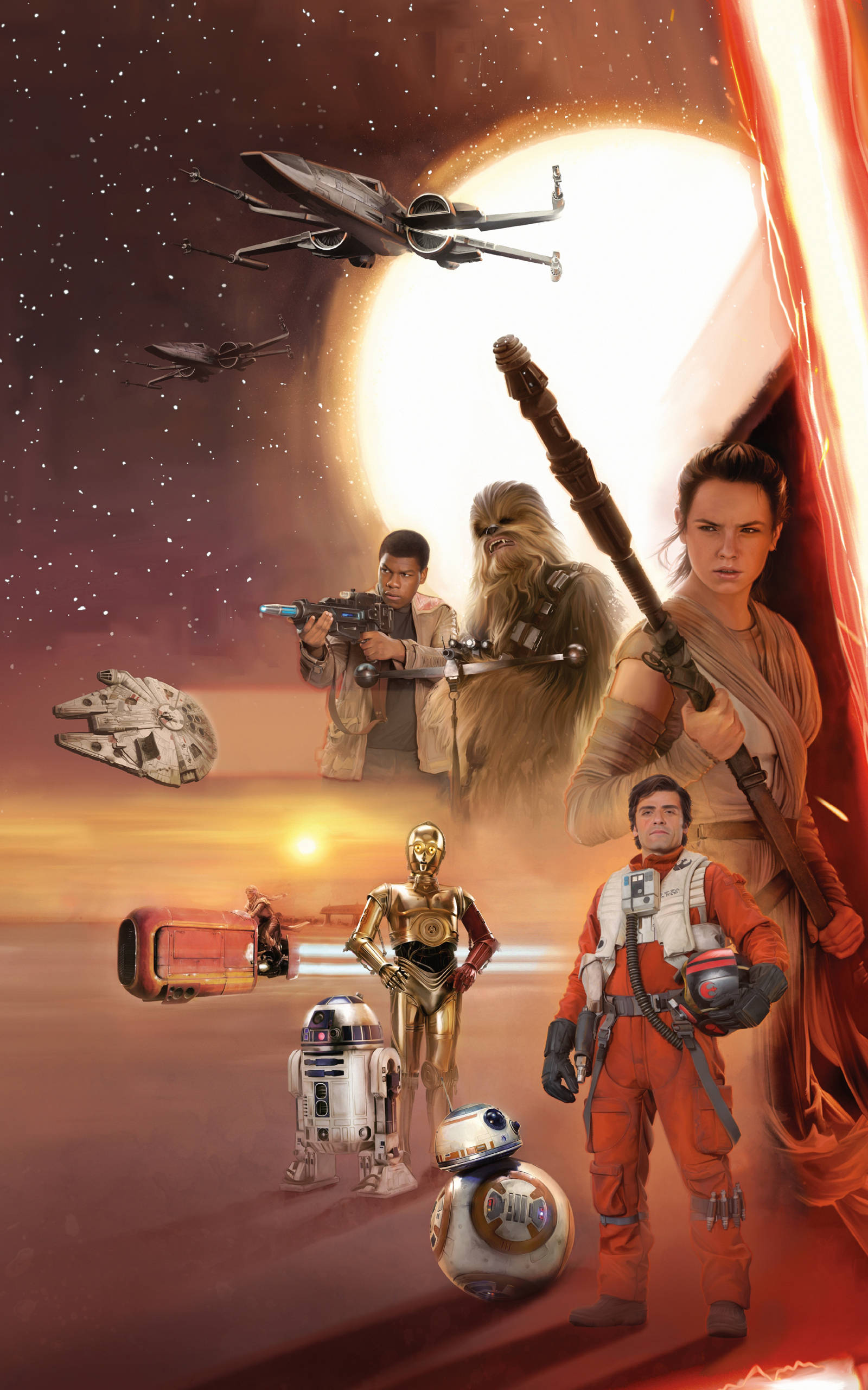 Watu wa Star Wars kwa Kompyuta Kibao Picha ya Ukuta