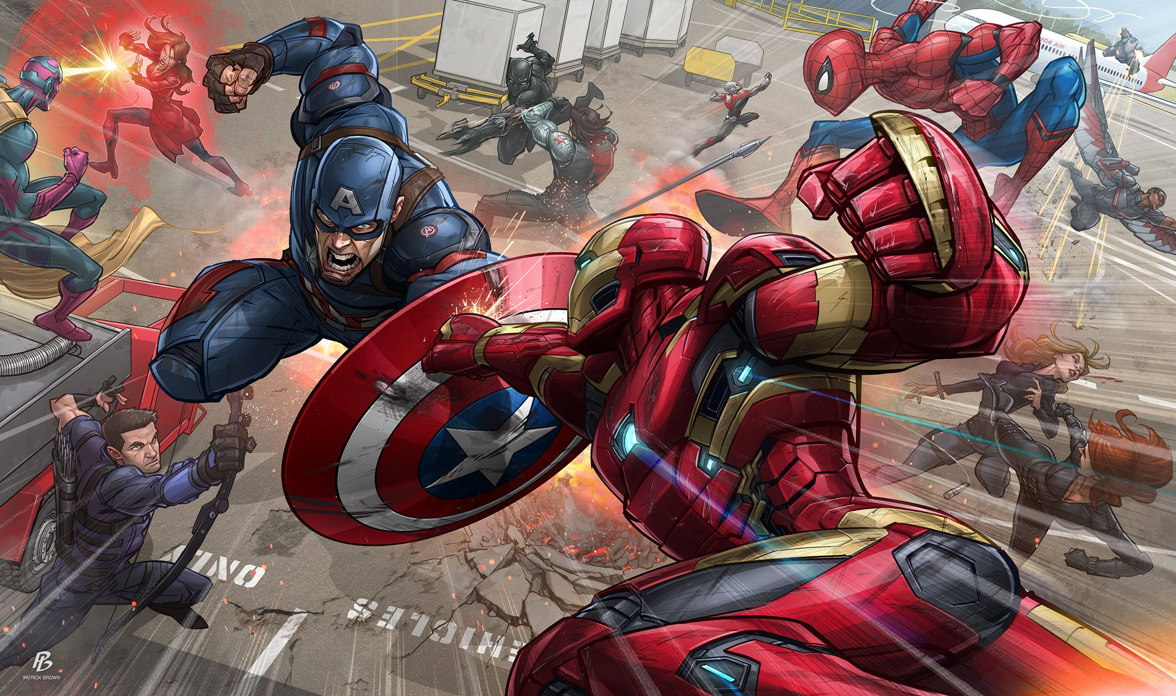 Waunganishe Mashujaa - Marvel Picha ya Ukuta