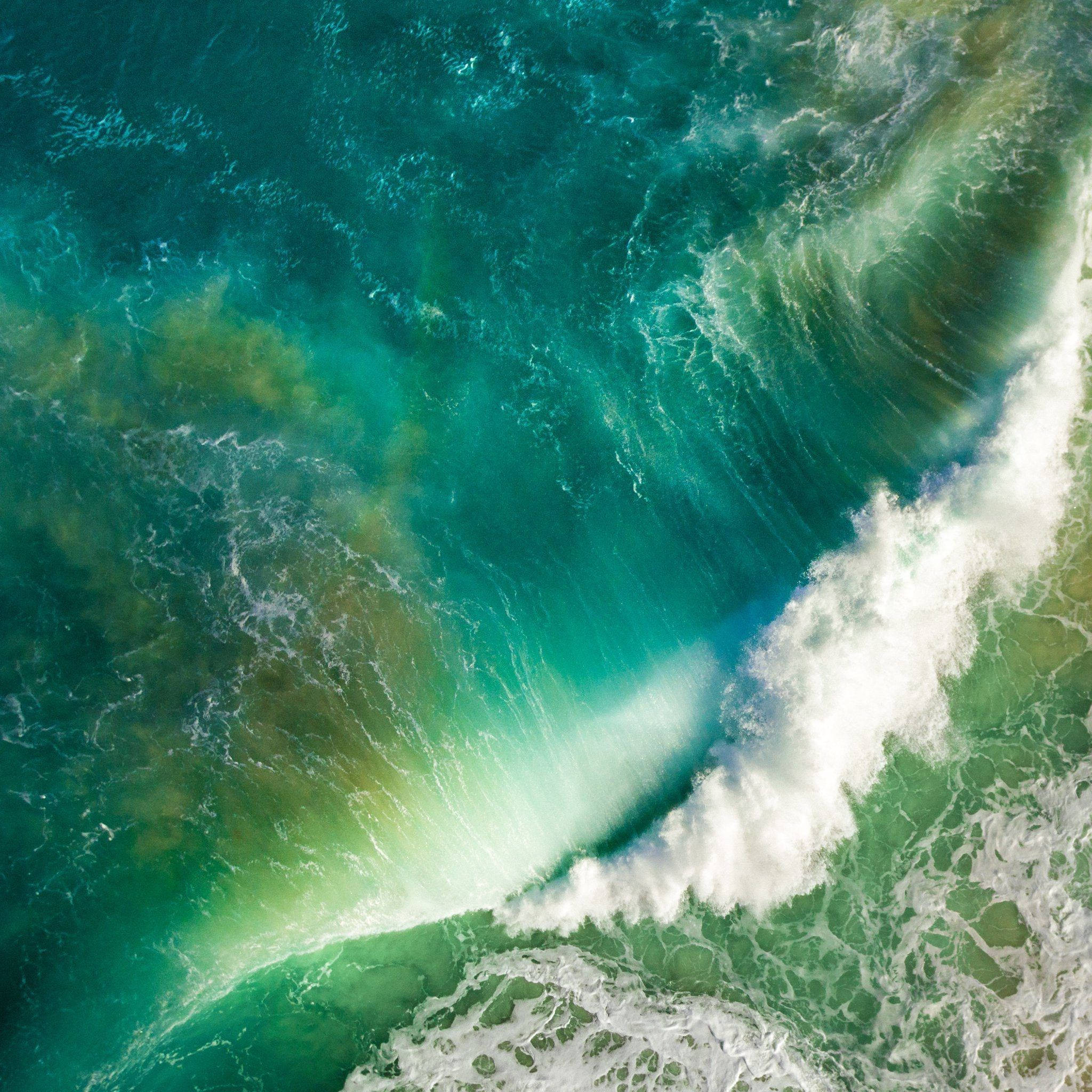 Waves iOS 10 iPad Display Picha ya Ukuta