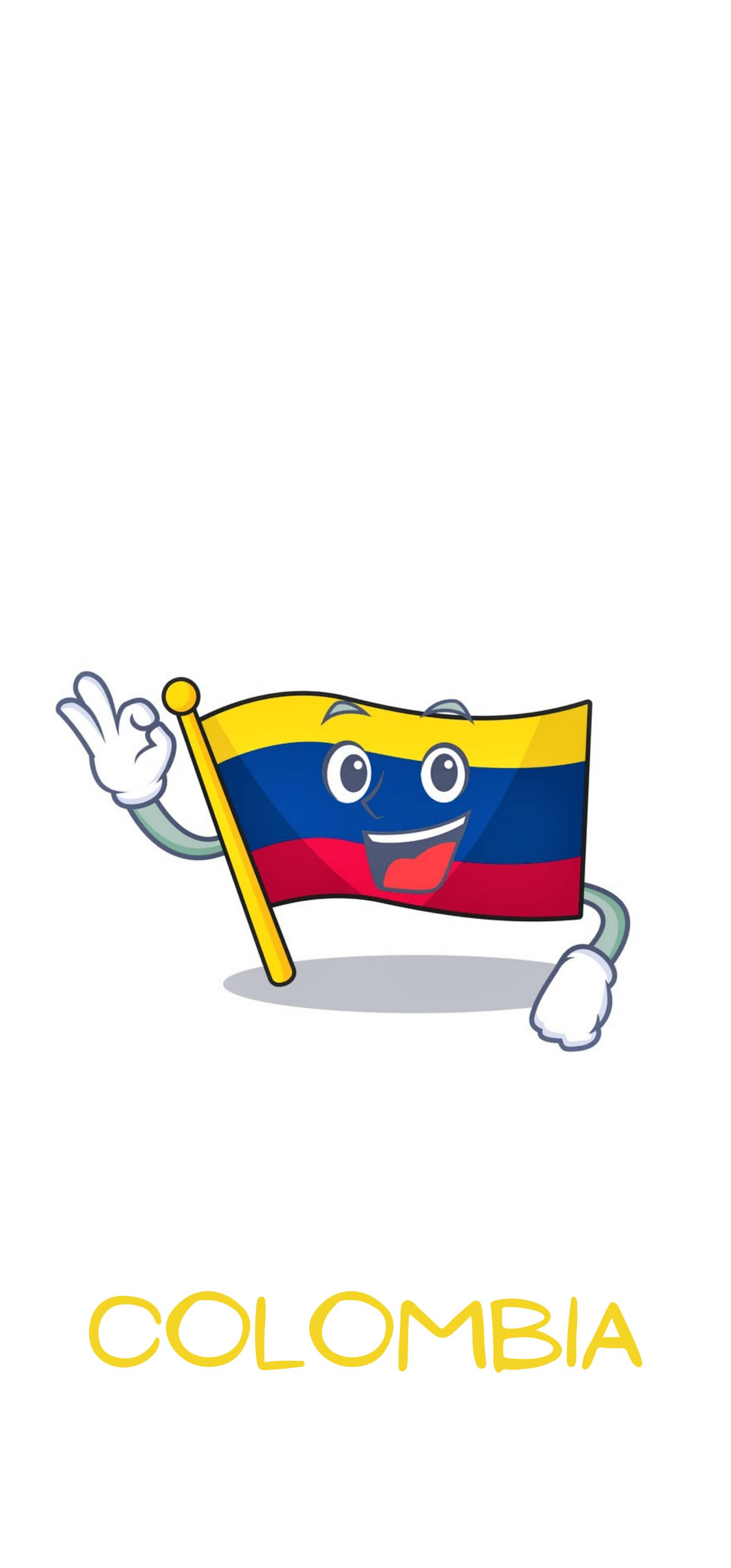Waving Colombia Flag Emoji Picha ya Ukuta