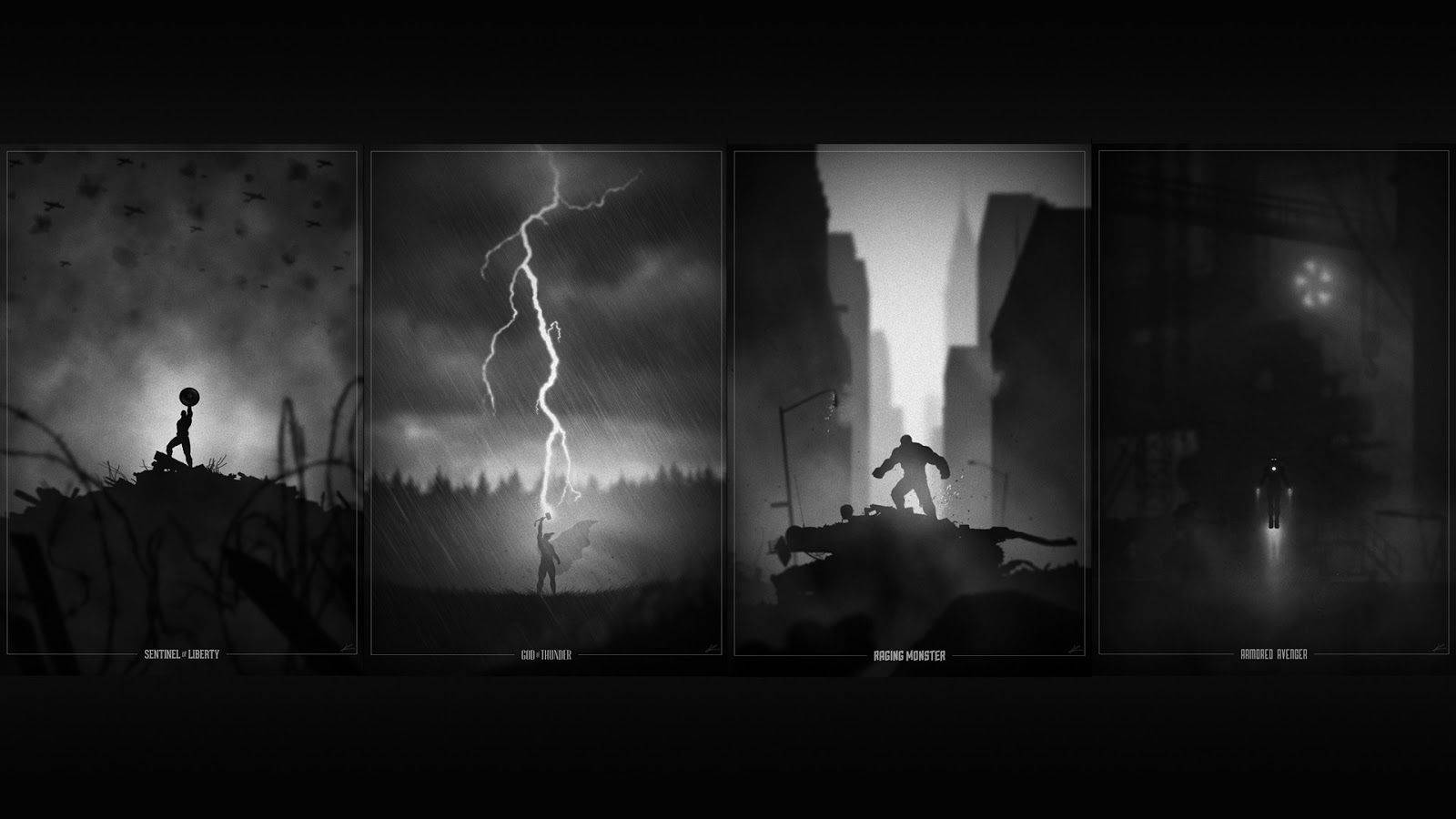 Wavulana Wenye Aesthetic Wakuu wa Marvel Picha ya Ukuta