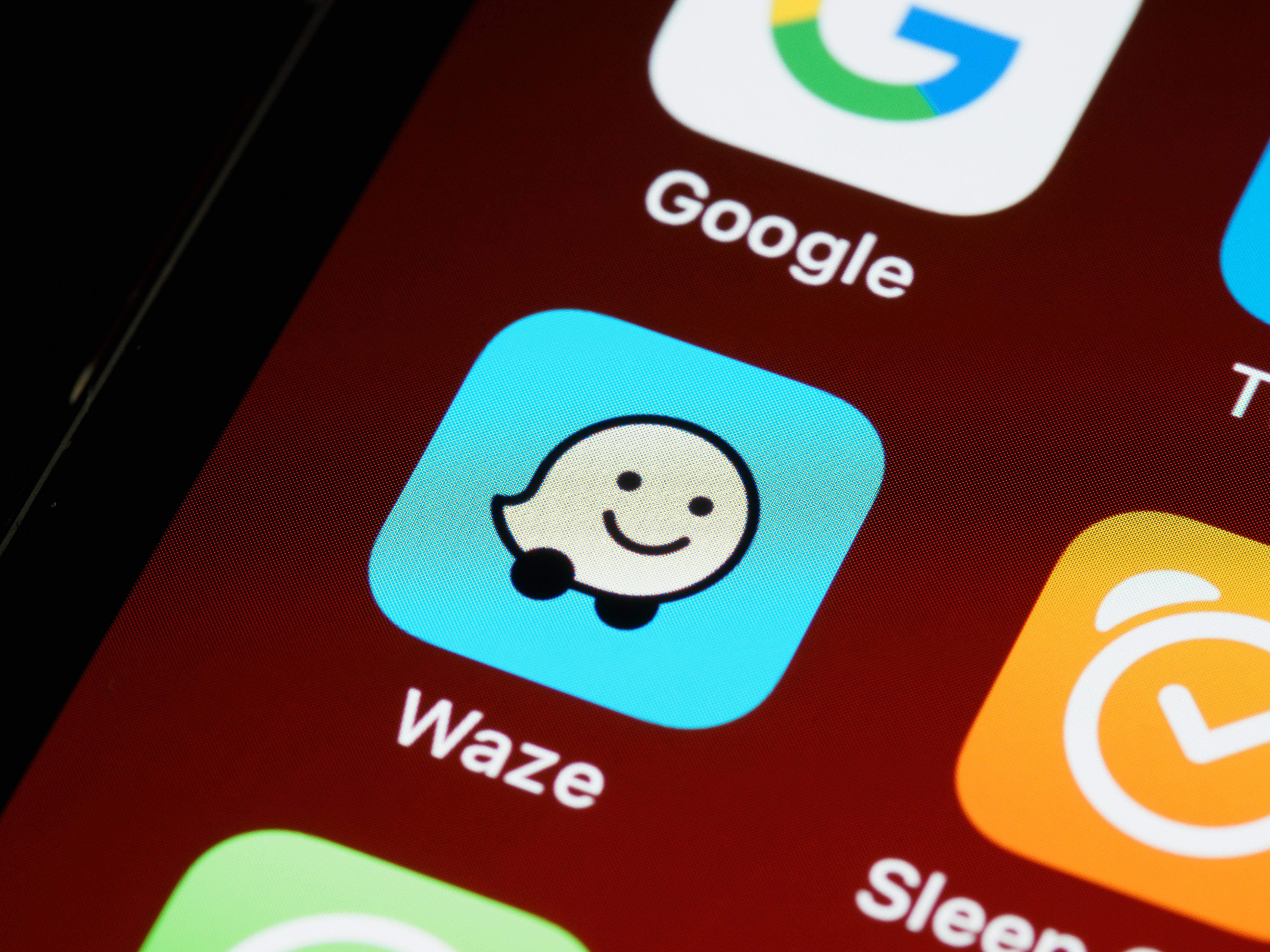 Waze App iOS 13 Picha ya Ukuta