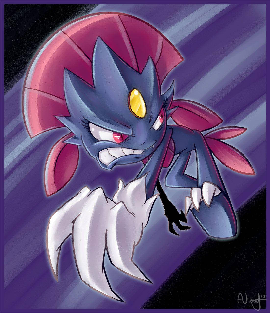 Weavile ya Katuni Picha ya Ukuta