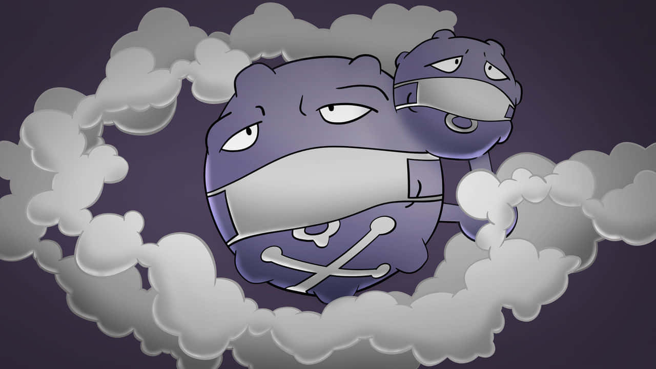 Weezing Anayoweka Maski za Watu Picha ya Ukuta