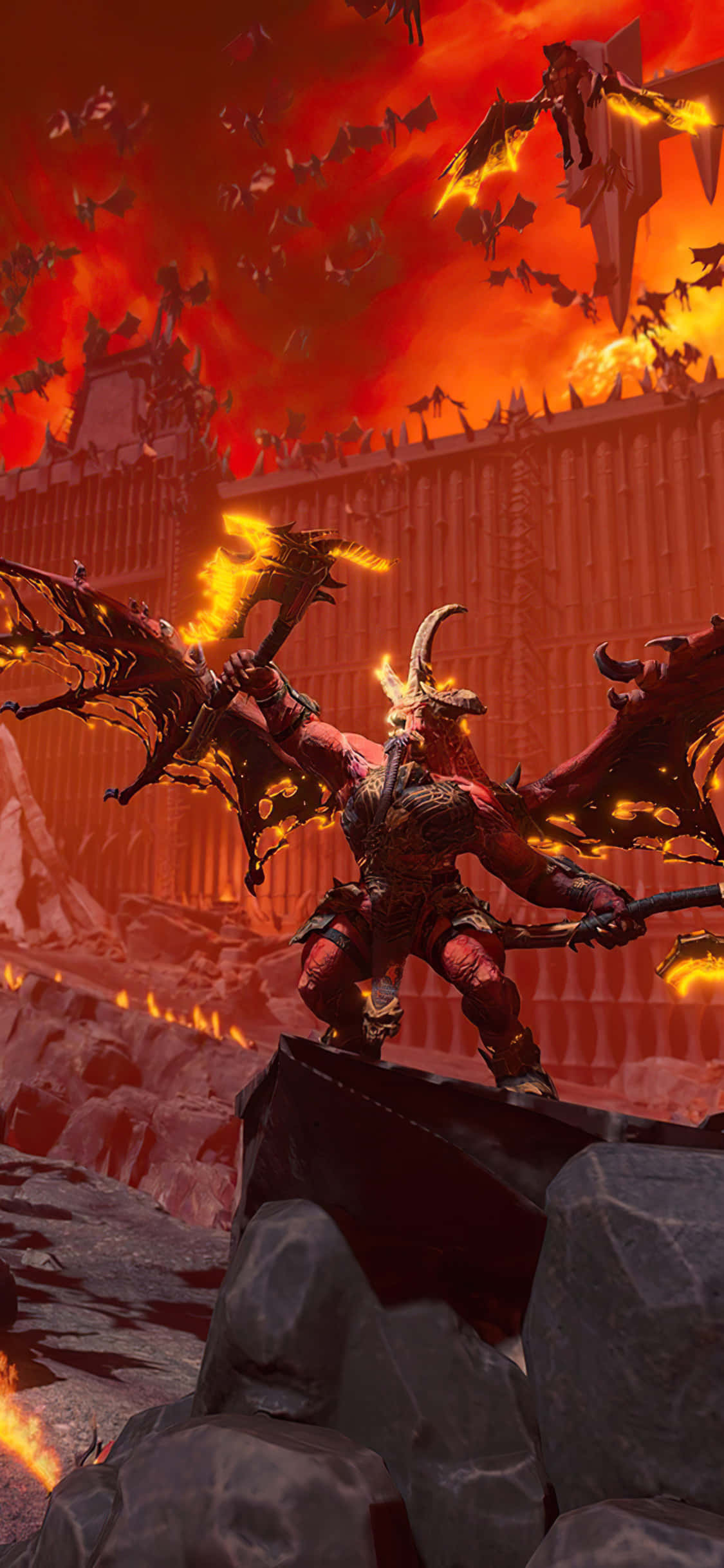 Weka Mstaha wa Vita na Total Warhammer kwenye iPhone X yako Picha ya Ukuta