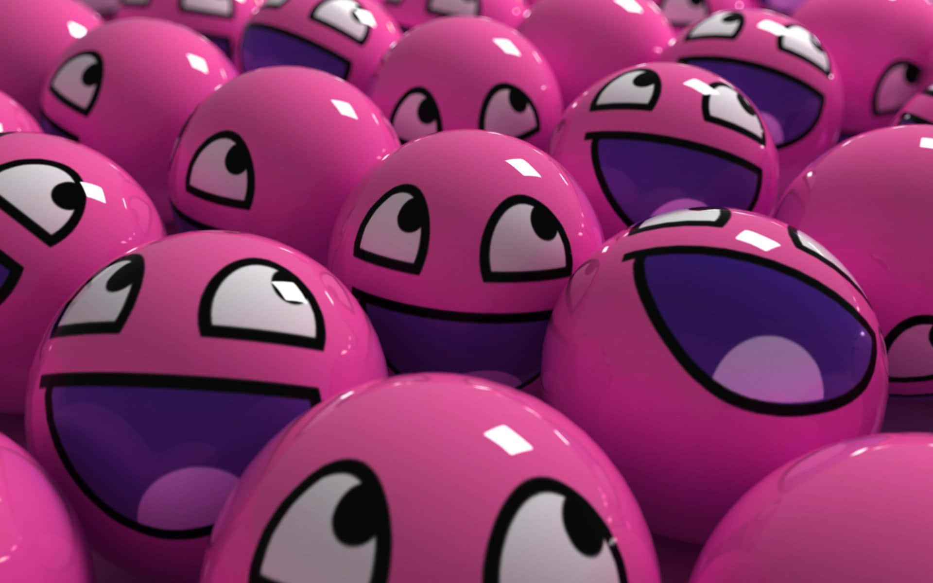 Weka tabasamu usoni mwako na Kawaii Pink Picha ya Ukuta