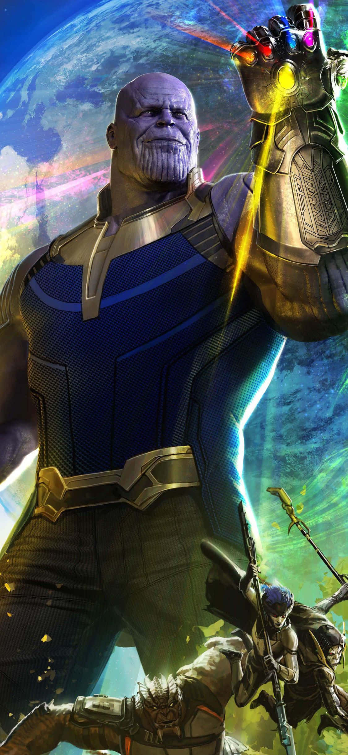Tayari kujionee na Avengers na iPhone Xs mpya Picha ya Ukuta