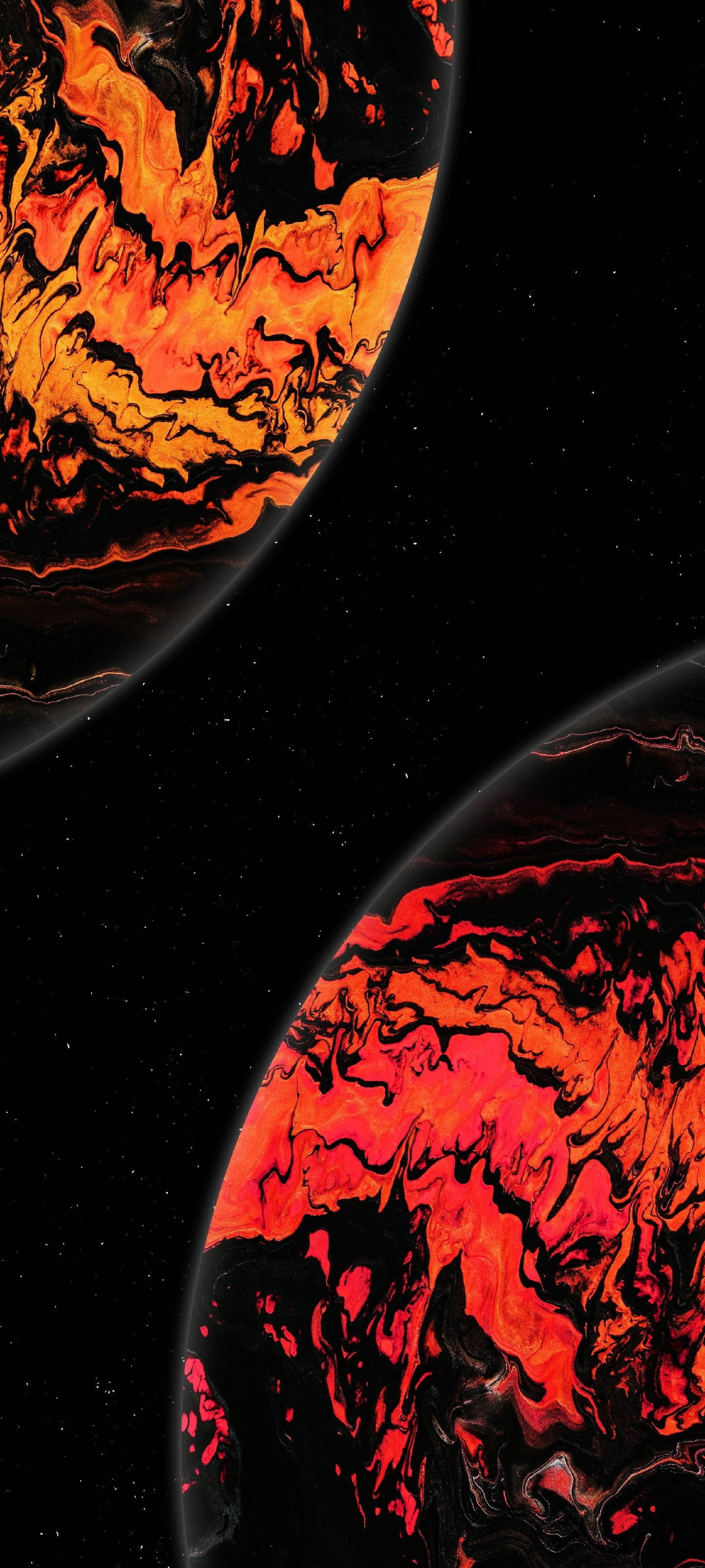 Weusi AMOLED Sayari Picha ya Ukuta