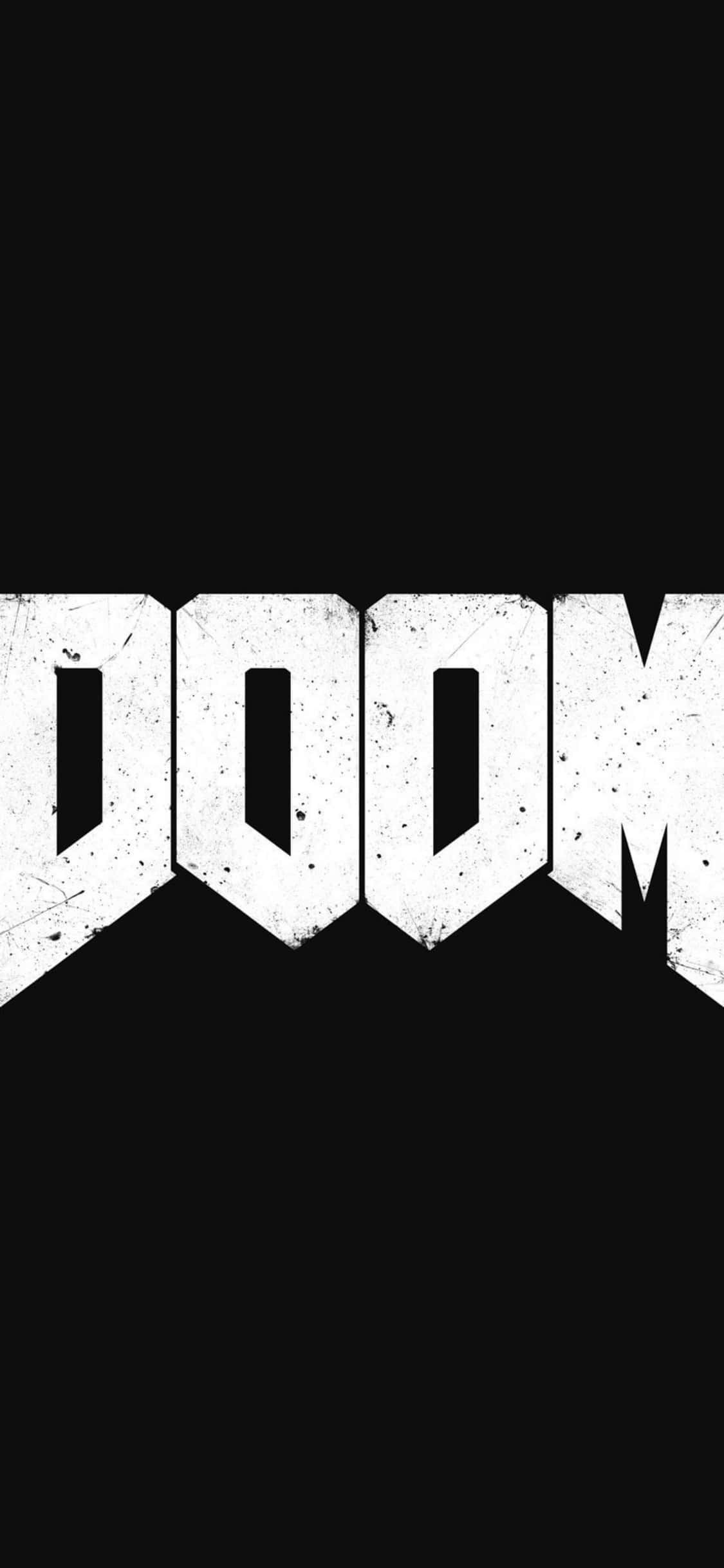 White Black Doom iPhone Xs Background Picha ya Ukuta