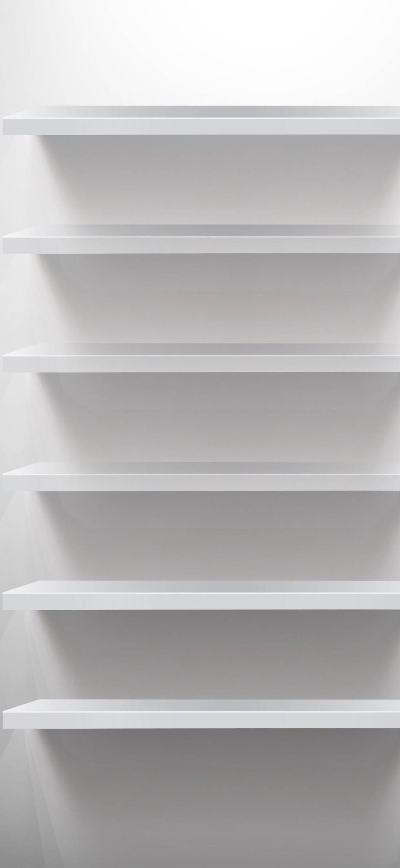 White Shelves iPhone Picha ya Ukuta