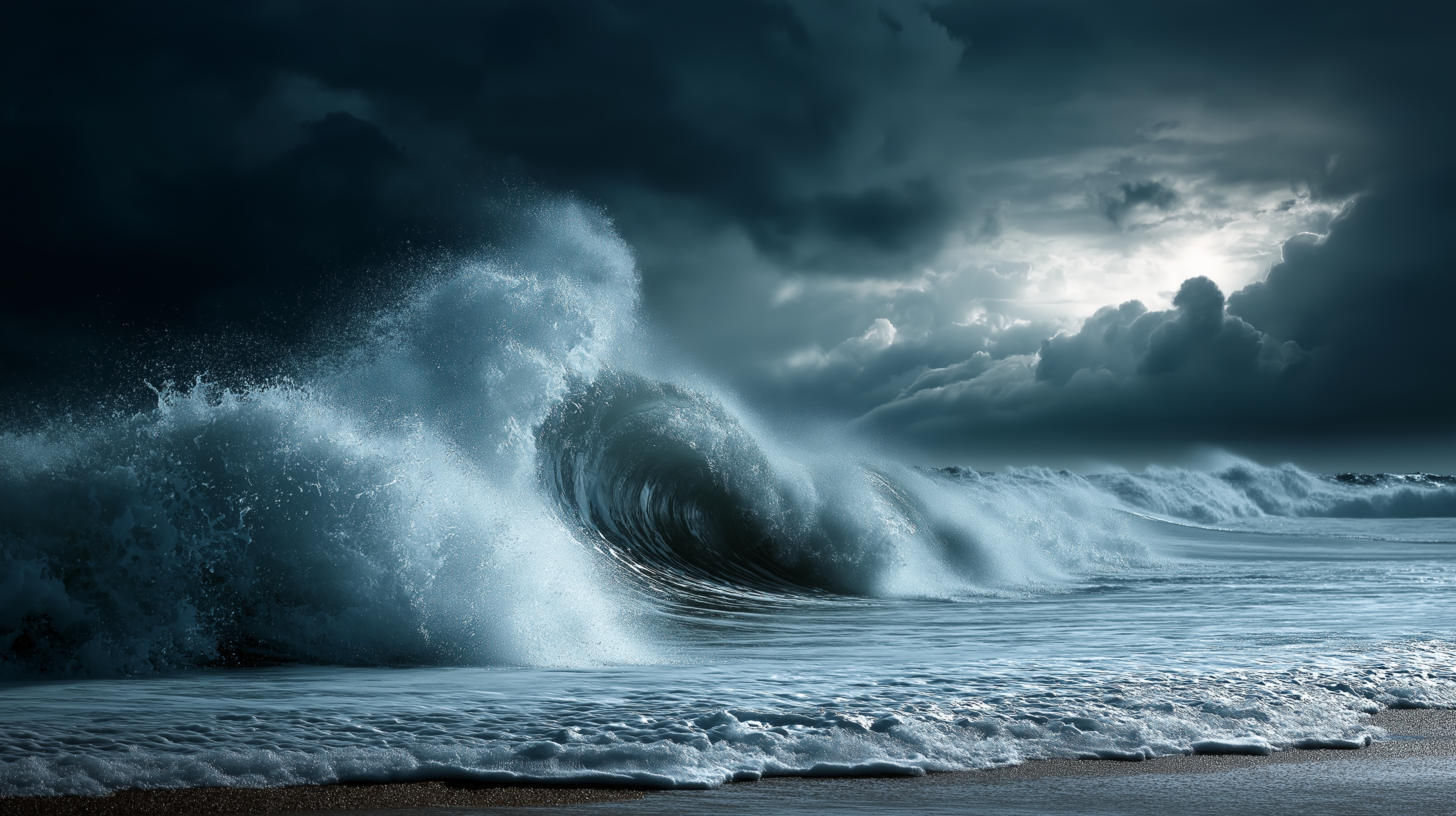 Wimbi Kubwa la Tsunami Picha ya Ukuta