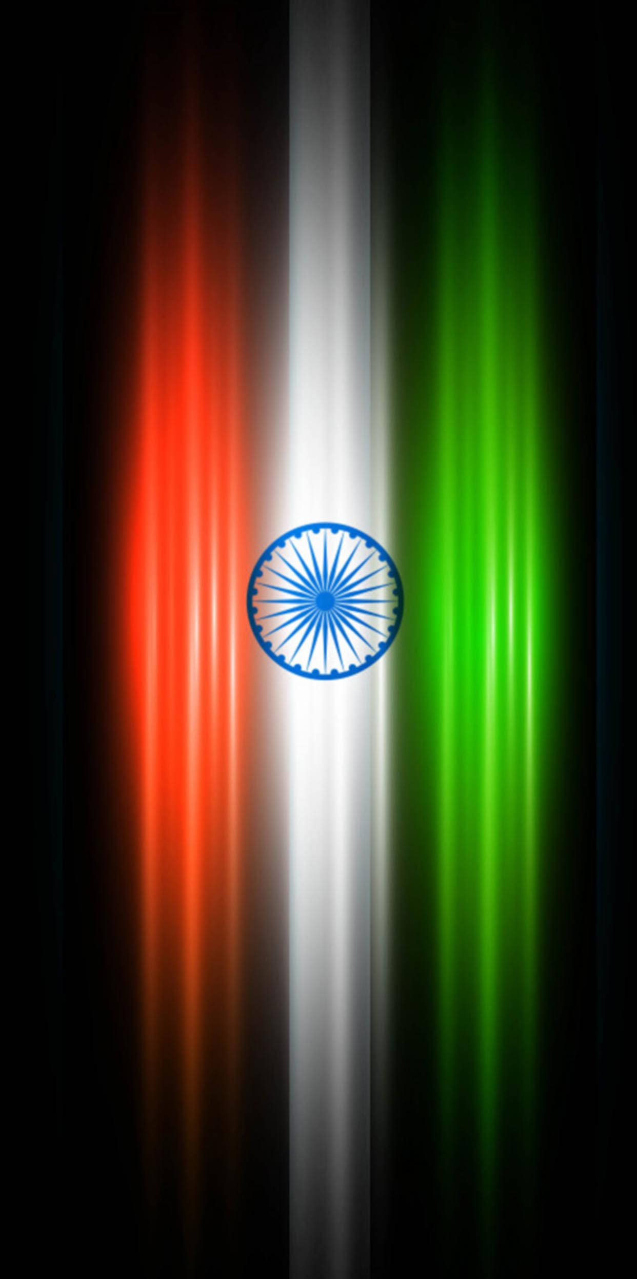 Wimbi la Bendera ya India kwa Simu Picha ya Ukuta